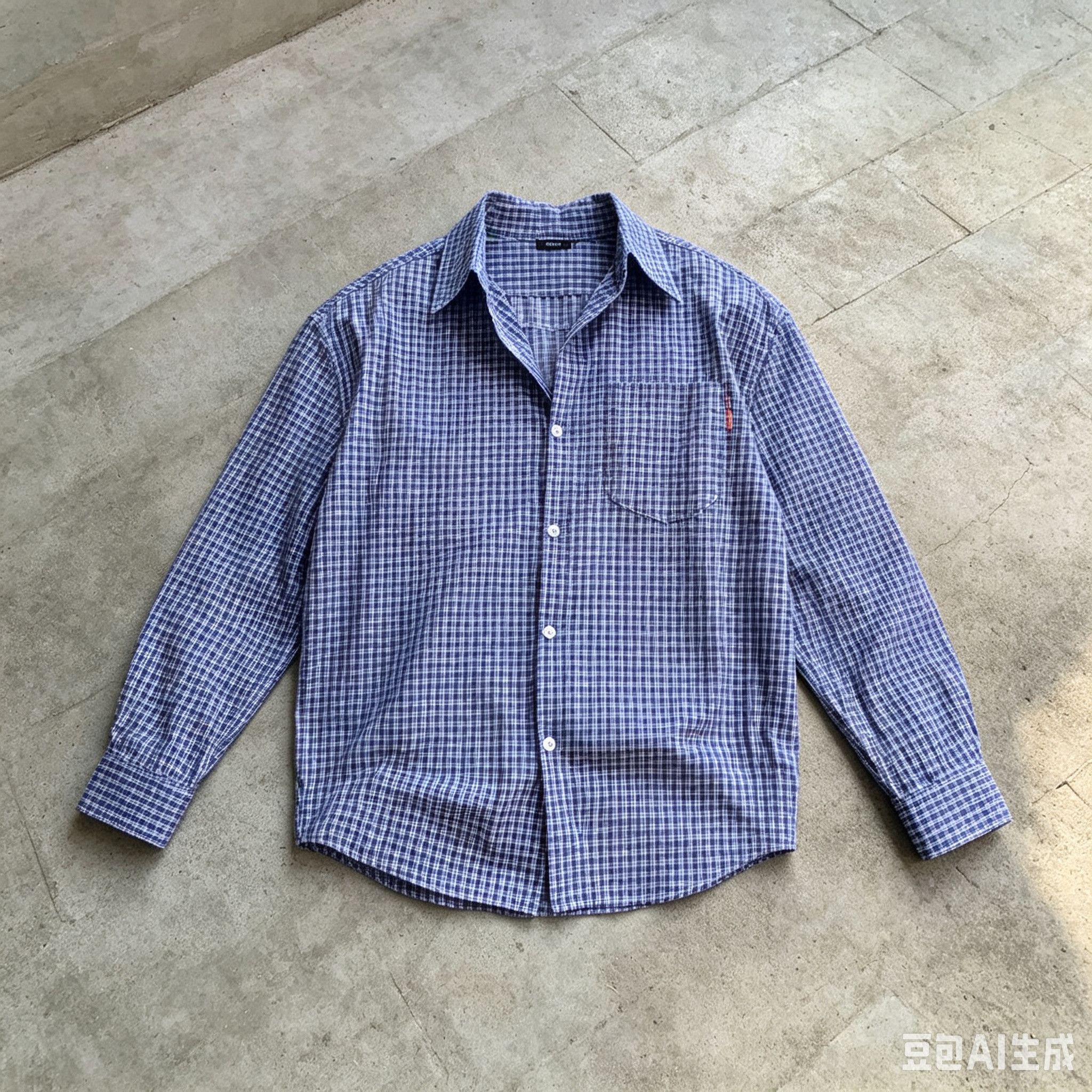 Other Blue Plaid Button-Down Shirt Size US L / EU 52-54 / 3 - 2 Thumbnail