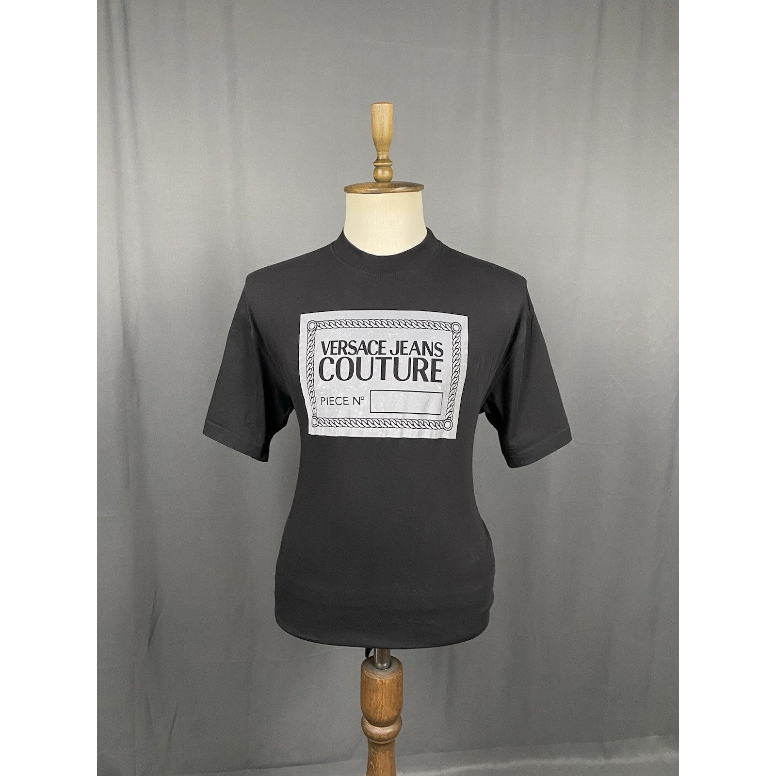 Versace Versace Jeans Couture Men's Black Big Reflective Logo Oversi Size US M / EU 48-50 / 2 - 1 Thumbnail