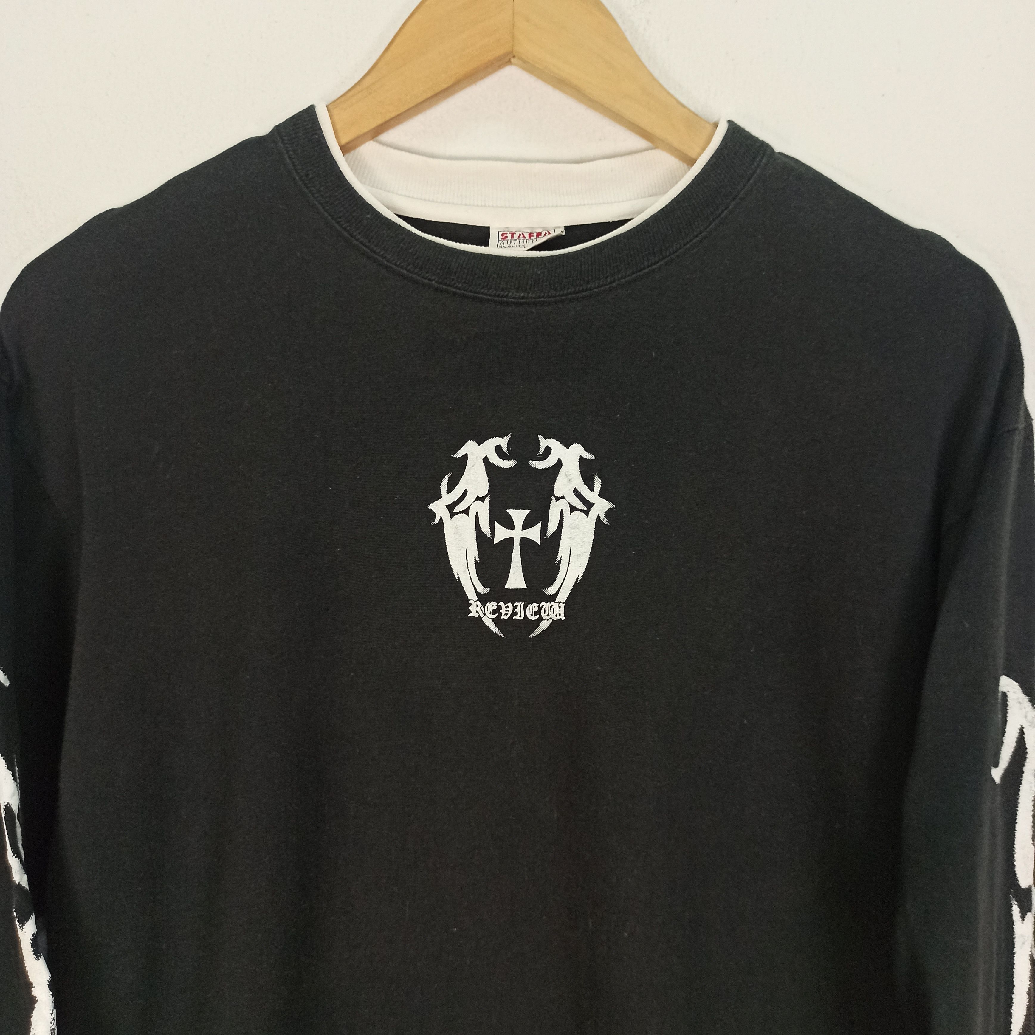 Hysteric Glamour Rare Poem Staffa Japanese Brand Cross Logo Long Tshirt Size US M / EU 48-50 / 2 - 3 Thumbnail