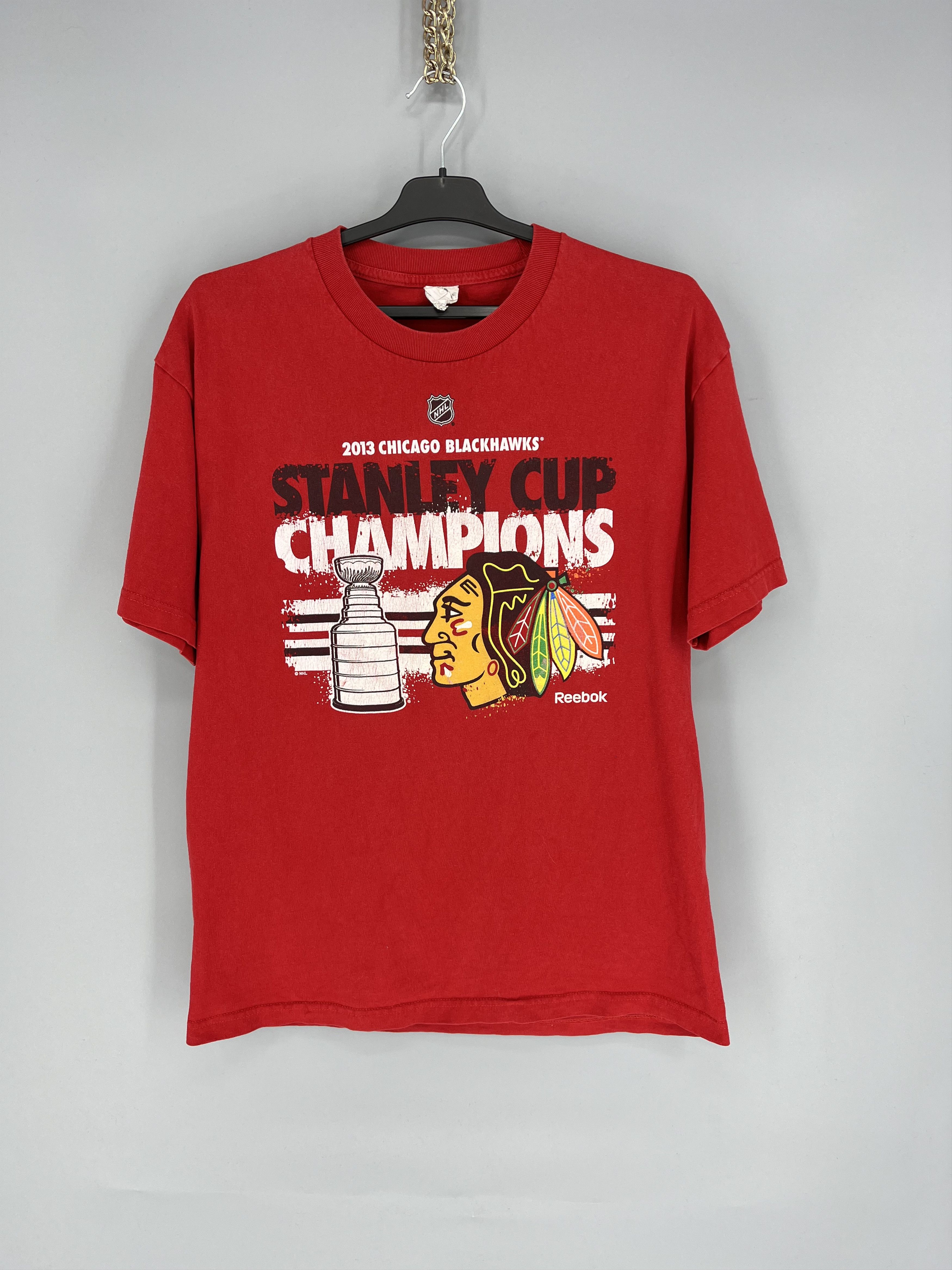 NHL Reebok Chicago Blackhawks Hockey 2013 Stanley Cup Champions Size US L / EU 52-54 / 3 - 1 Thumbnail
