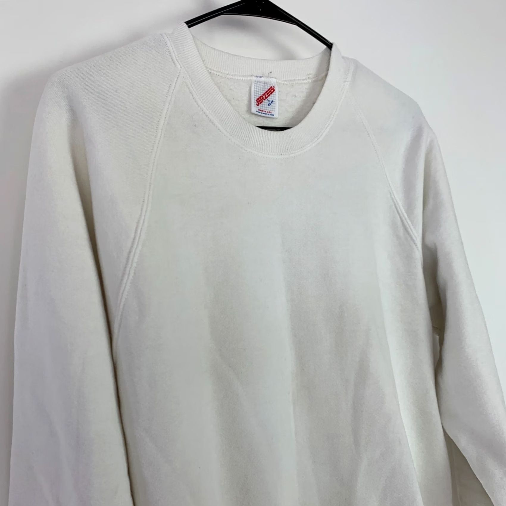 Jerzees VINTAGE Jerzees Sweatshirt Crew Neck White 50/50 Unisex Adults Large 42-44 USA 90s Size US L / EU 52-54 / 3 - 2 Thumbnail