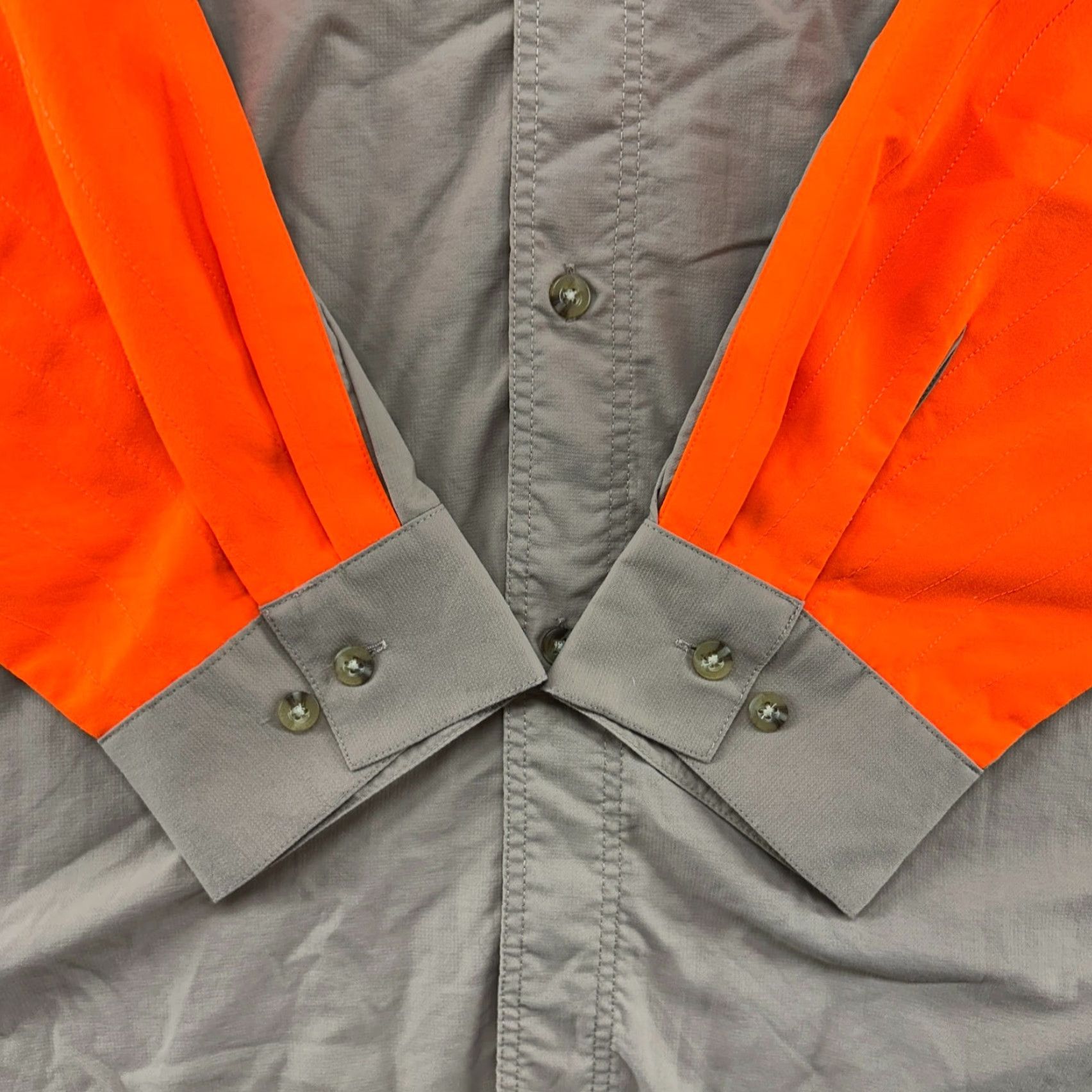 Vintage VINTAGE Redington Shirt Mens 2XL Beige Orange Button Up Blaze Shooting Hunting Vented Slim Pockets Wrangler Western OutdoorsMens Size US XXL / EU 58 / 5 - 3 Thumbnail