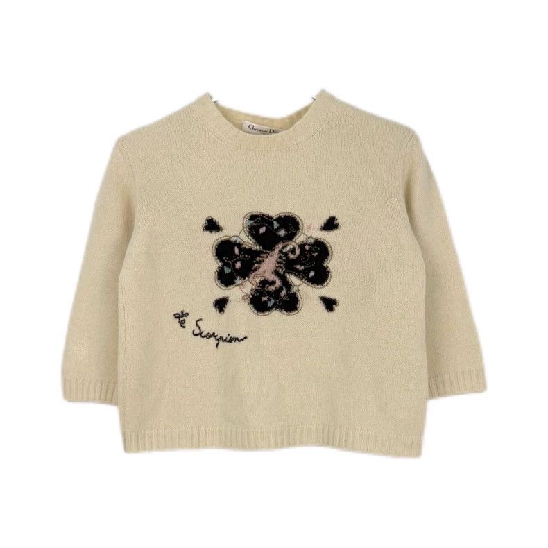 Dior Dior Clover Cashmere Sweater L Size US L / EU 52-54 / 3 - 1 Thumbnail