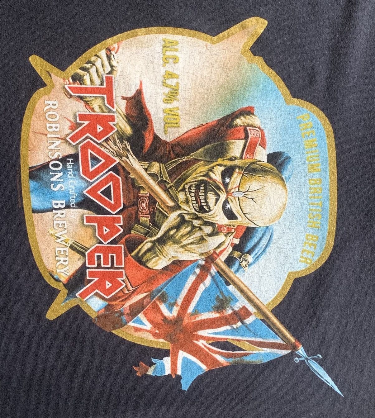 Band Tees × Iron Maiden × Vintage TROOPER.. OFFICIAL IRON MAIDEN BEER ROBINSONS Brewery shirt Size US L / EU 52-54 / 3 - 9 Thumbnail