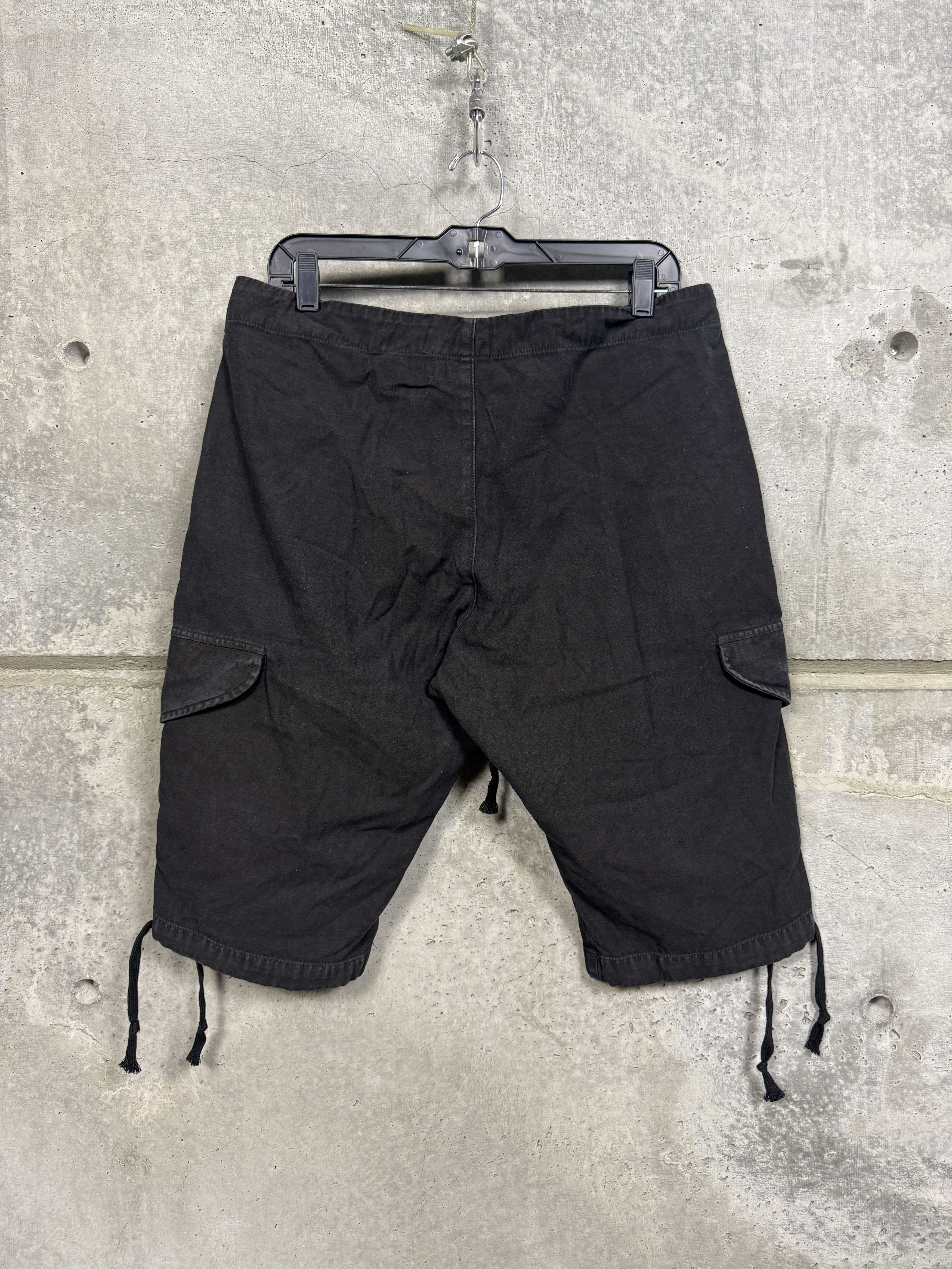 Greg Lauren $1000 Greg Lauren Black Army Jacket Shorts Size US 32 / EU 48 - 2 Thumbnail