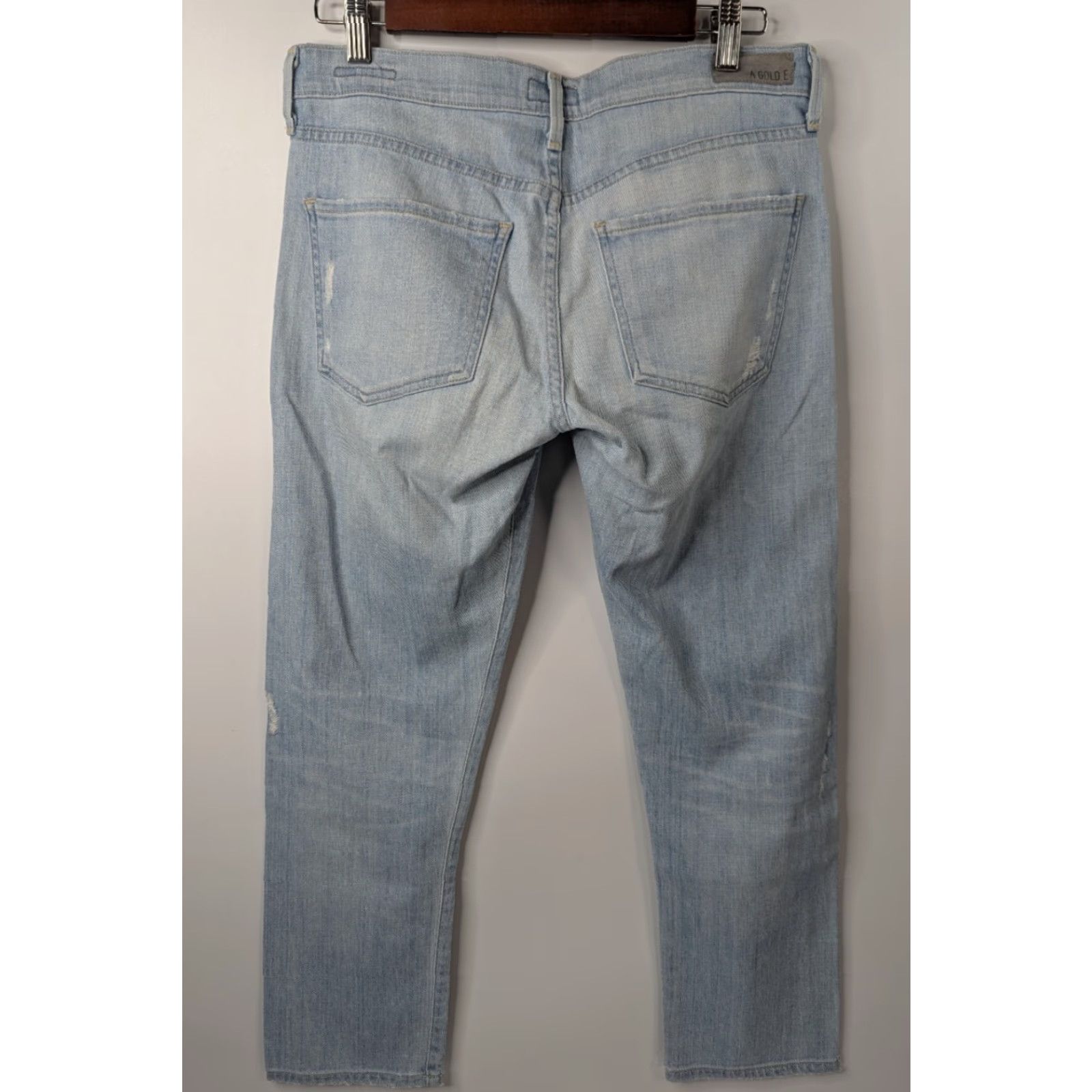 Agolde AGOLDE Jeans Women's Slim Distressed Boyfriend Isabel 26 Blue Cotton Machine Washable 015 A-Series Size 26" / US 2 / IT 38 - 5 Thumbnail