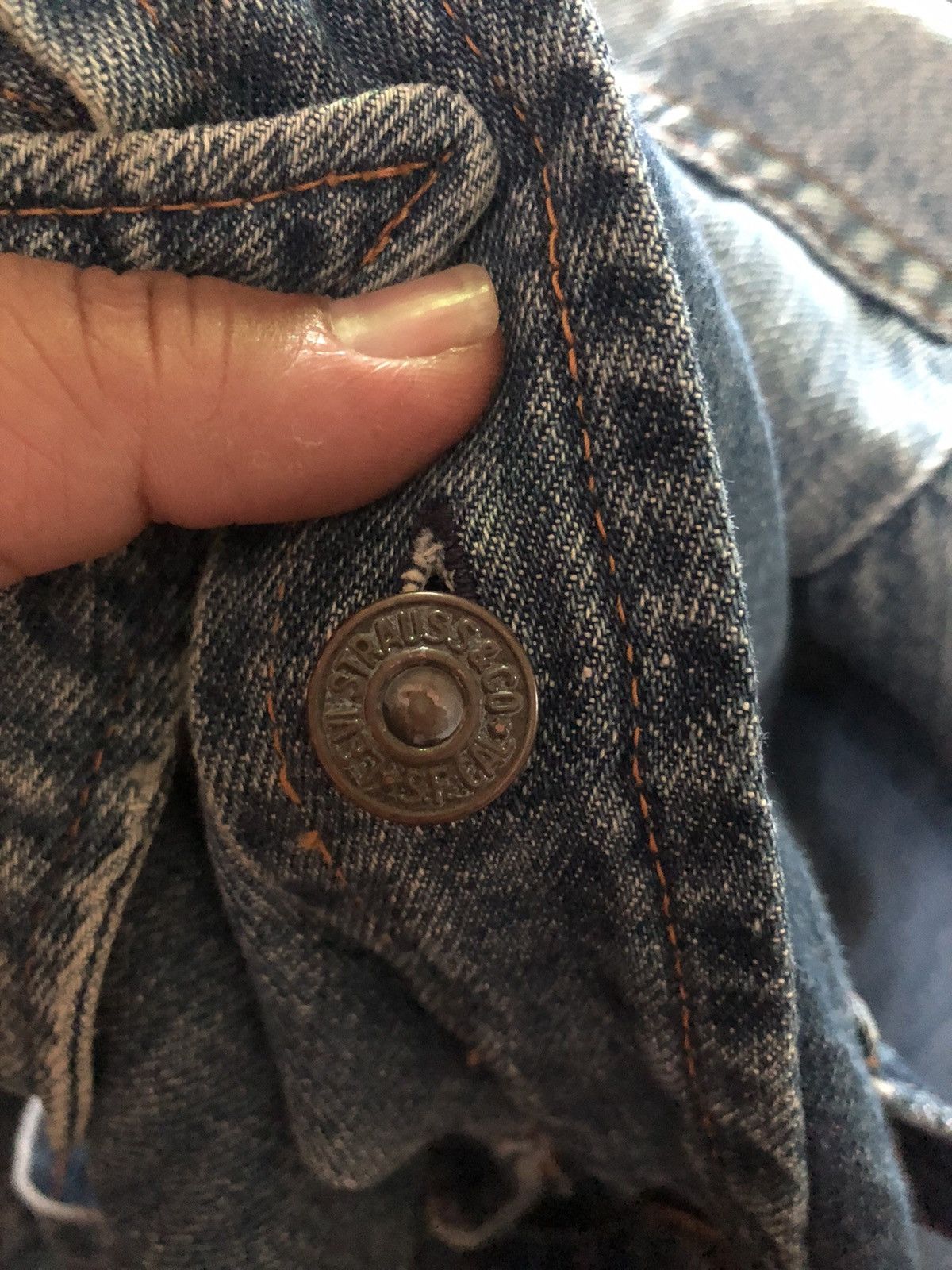 Levi's Vintage Clothing Vintage 70’s Levi’s Big E Orange Tag Chambray Shirt Size US L / EU 52-54 / 3 - 4 Thumbnail