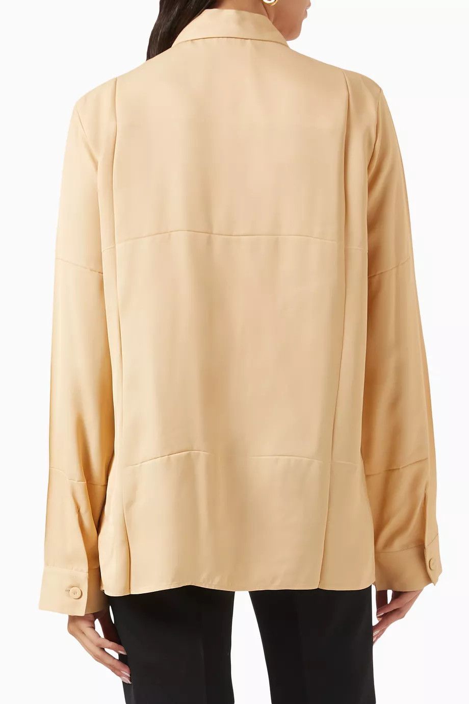 Jil Sander o1y1025 Solid Color Shirt in Sand Size S / US 4 / IT 40 - 3 Thumbnail