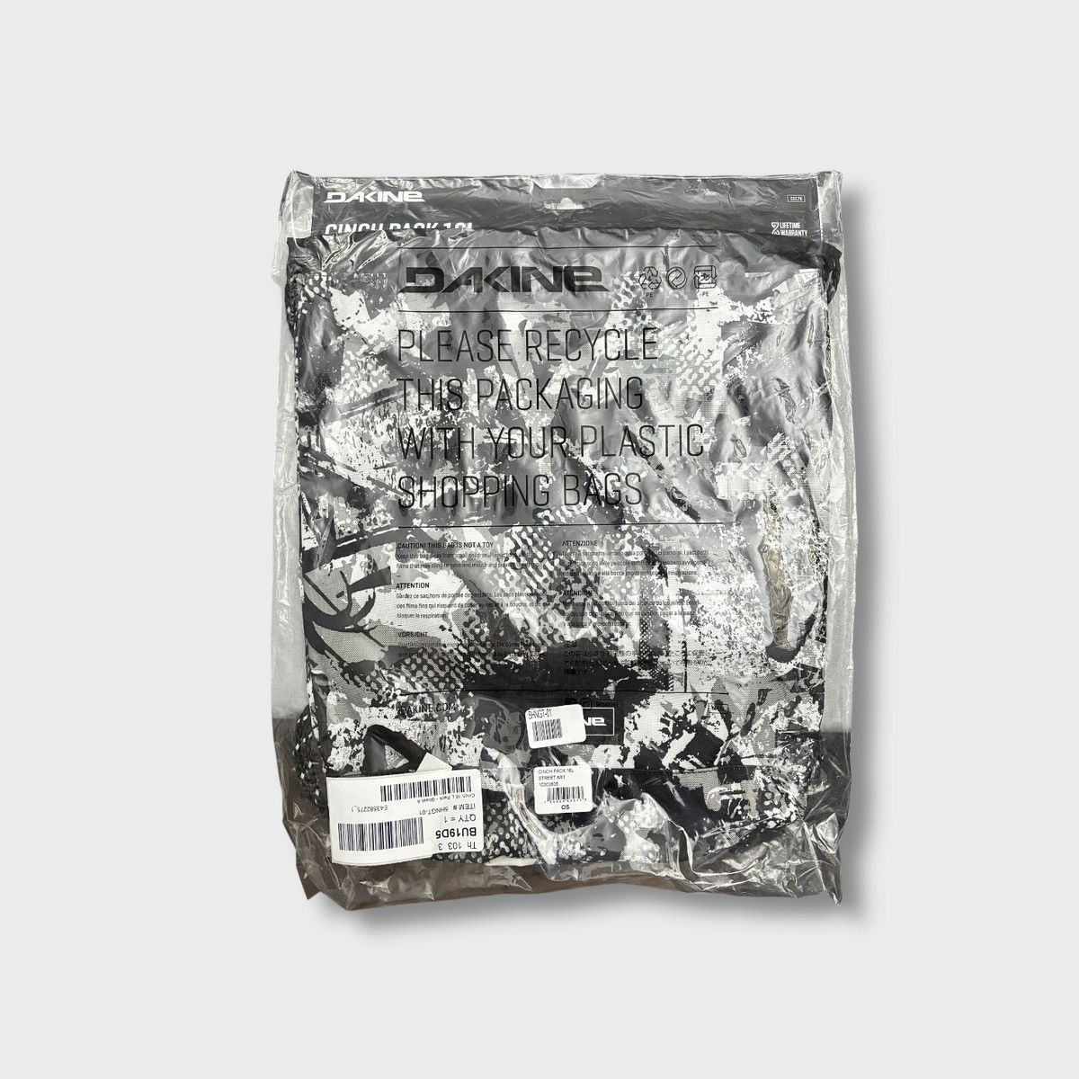Dakine DaKine Unisex Black White Street Art Cinch 16 L Pack Size ONE SIZE - 6 Thumbnail
