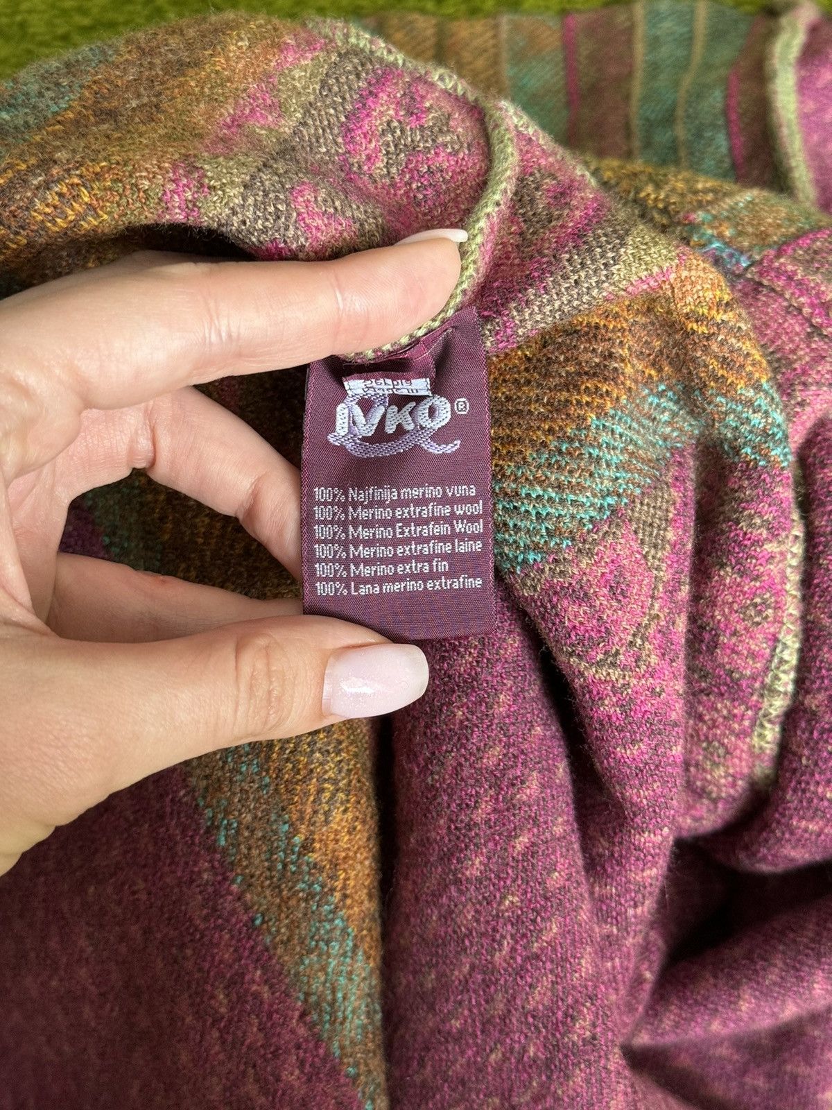 Designer × Vintage Ivko avant garde 100% wool coloured cardigan sweater Size M / US 6-8 / IT 42-44 - 5 Thumbnail