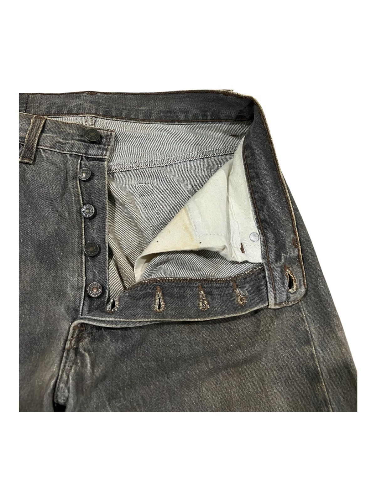 Levi's × Vintage Vintage Late 80s 501 Levis USA Sandy Black Denim Jeans Size US 31 - 8 Thumbnail