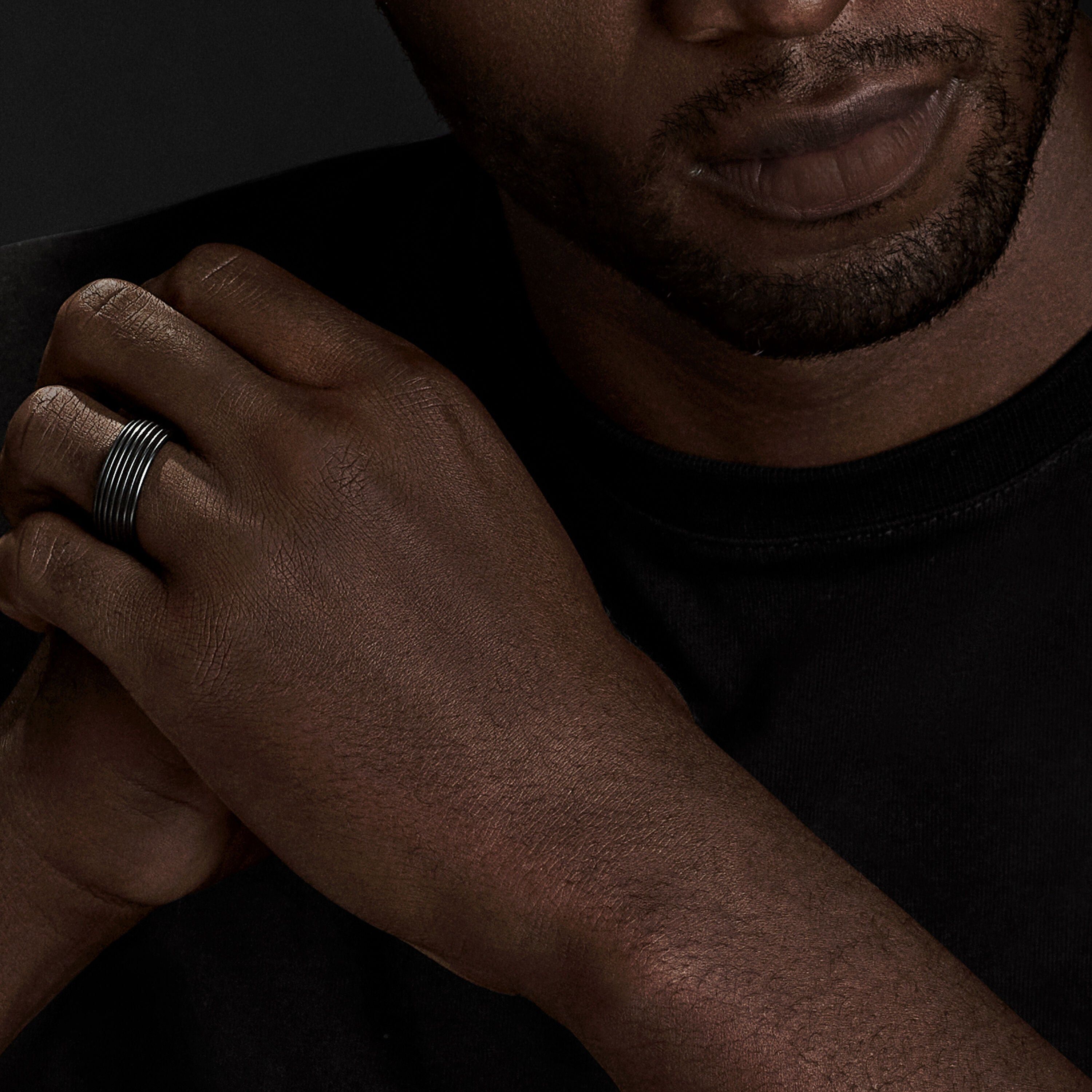 David Yurman o1w1db10526 R05727M/Size 10/ Royal Cord Band Ring in Black Size ONE SIZE - 4 Thumbnail