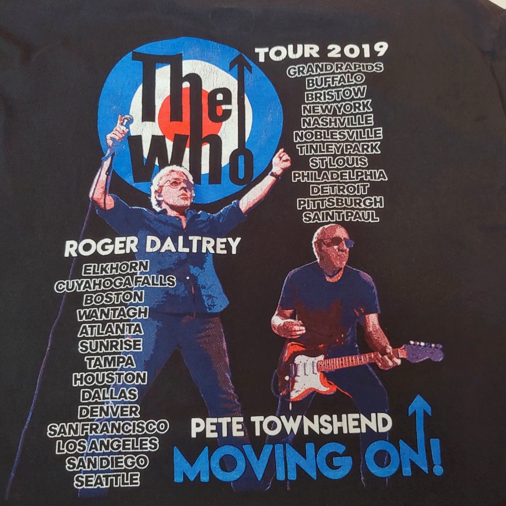 Hanes VINTAGE No | The Who Shirt L Adult Black Hanes T-Shirt 2019 Moving On Tour Rock Band Mens Chance? Size US L / EU 52-54 / 3 - 4 Thumbnail