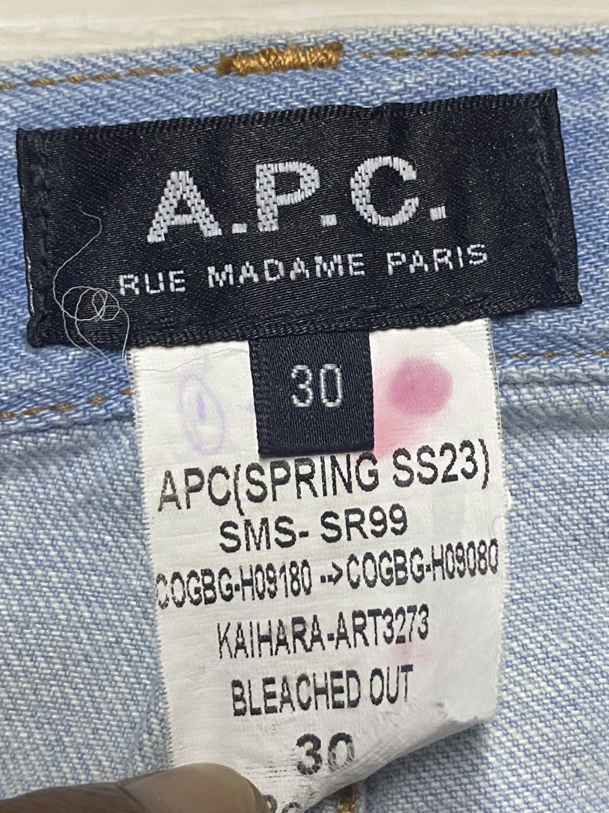 A.P.C. Vintage Apc Reu Madame Paris Light Wash Ripped Jeans Size US 32 / EU 48 - 14 Thumbnail
