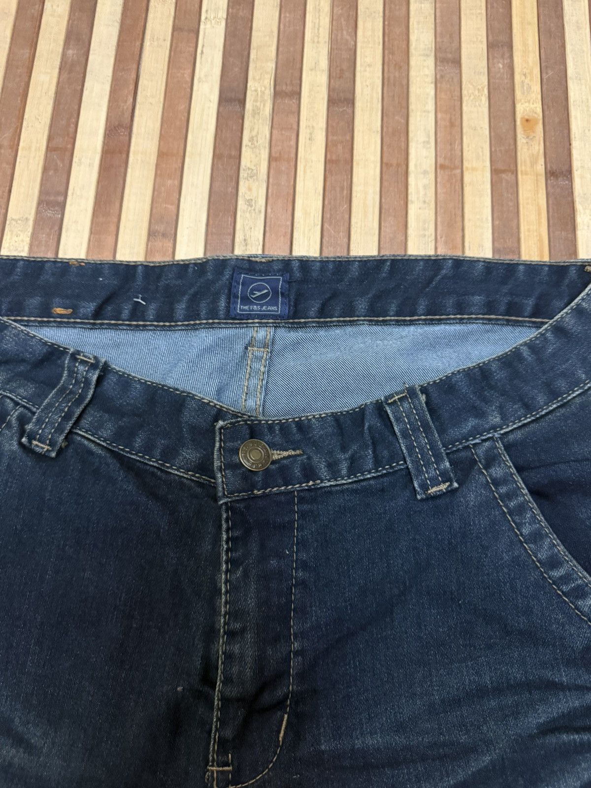 Japanese Brand Vintage The F&S Jeans Denim Cargo Pants 9 Bush Pocket W31X32 Size US 31 - 7 Thumbnail
