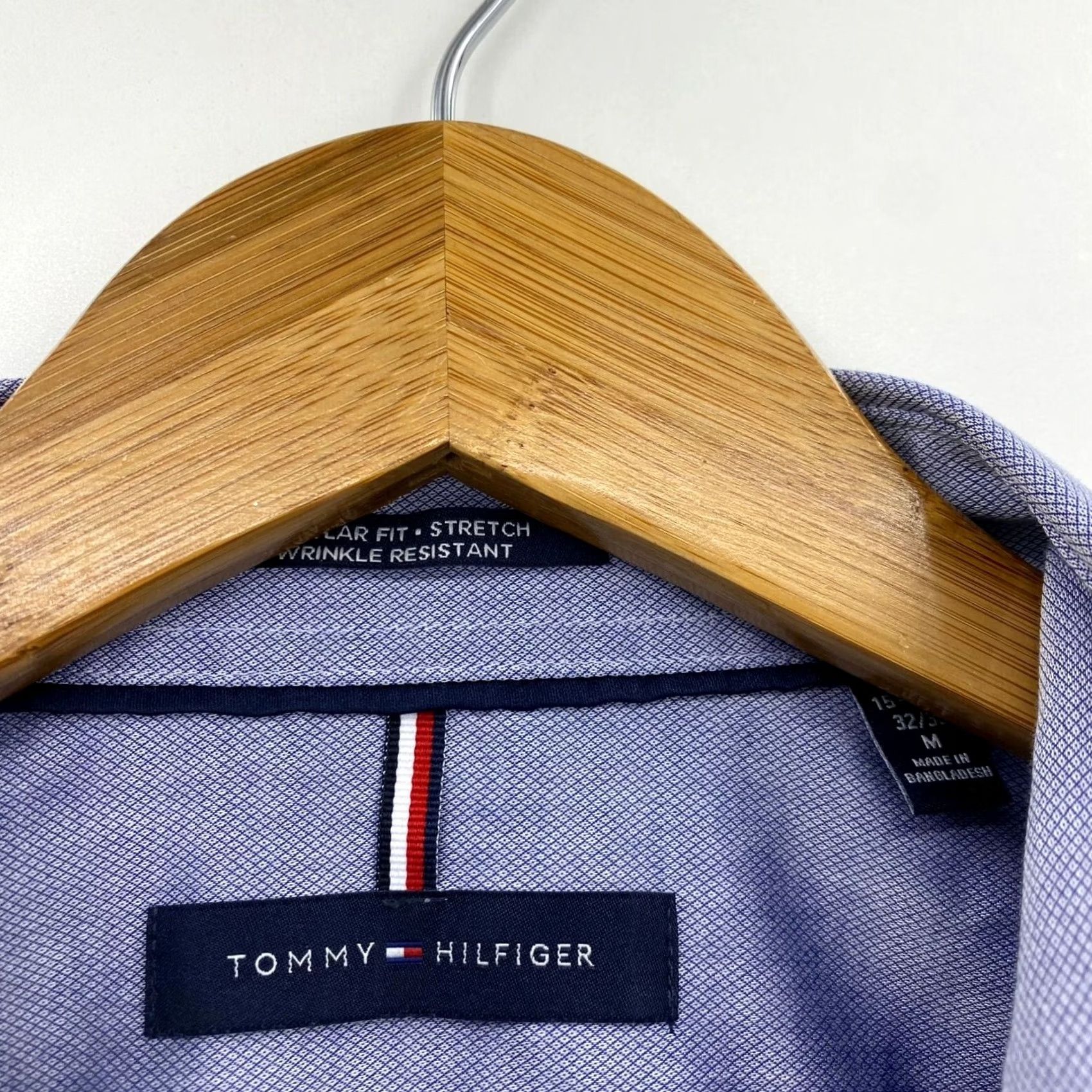 Tommy Hilfiger Tommy Hilfiger Long Sleeve Button Shirt Mens Size M Blue Regular Fit Stretch Size US M / EU 48-50 / 2 - 5 Thumbnail
