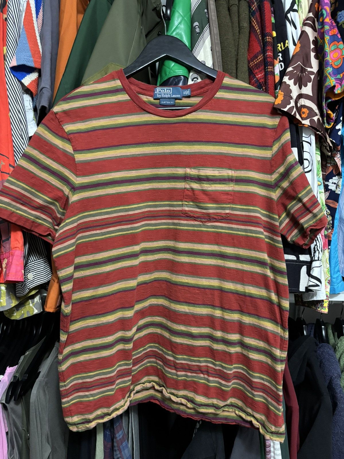 Polo Ralph Lauren 80s Red Stripe Custom Fit Xl Size US XL / EU 56 / 4 - 1 Thumbnail