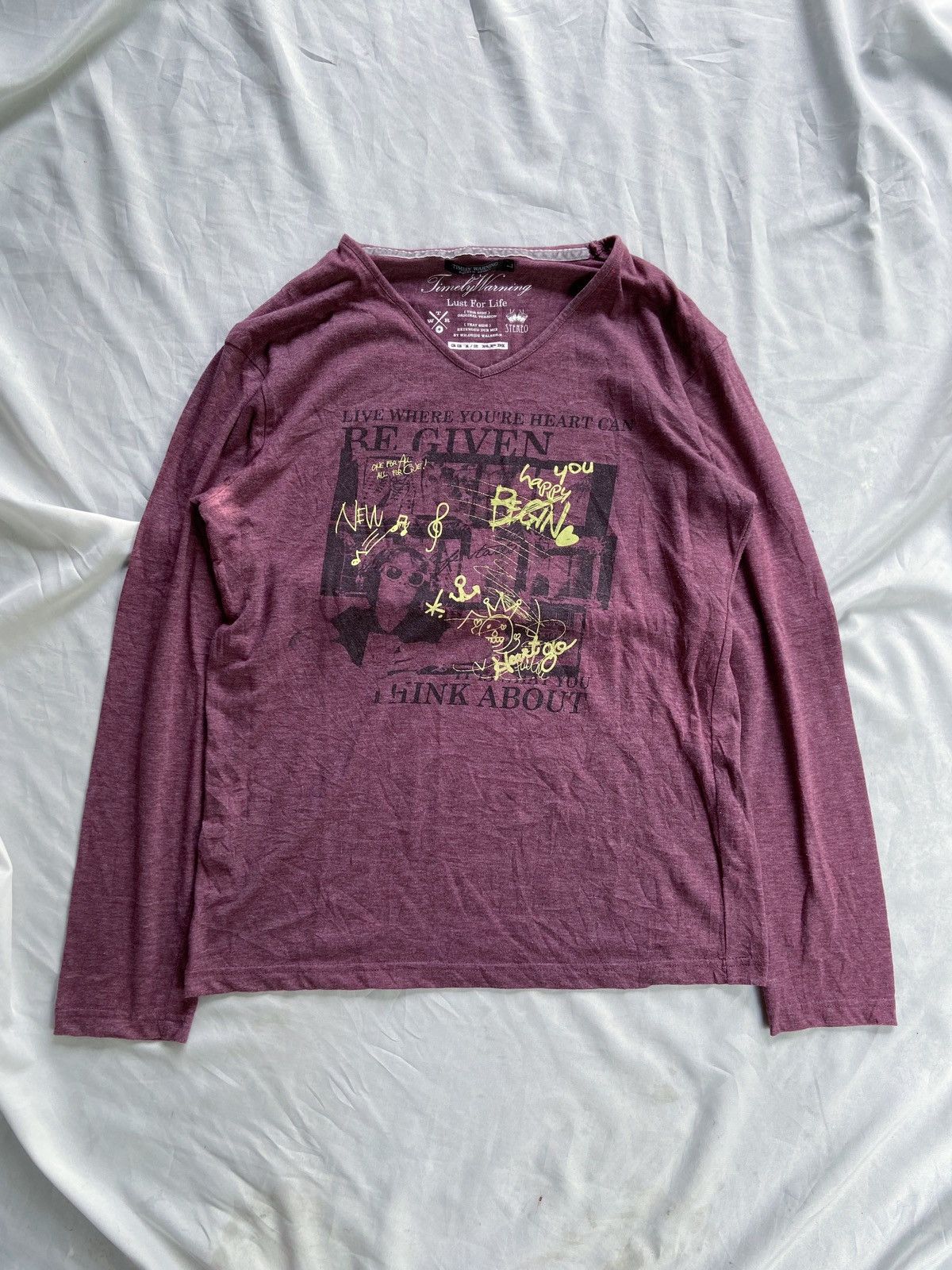 Japanese Brand LIVE WHERE YOURE HEART CAN RE GIVEN LONG SLEEVE Size US M / EU 48-50 / 2 - 1 Thumbnail