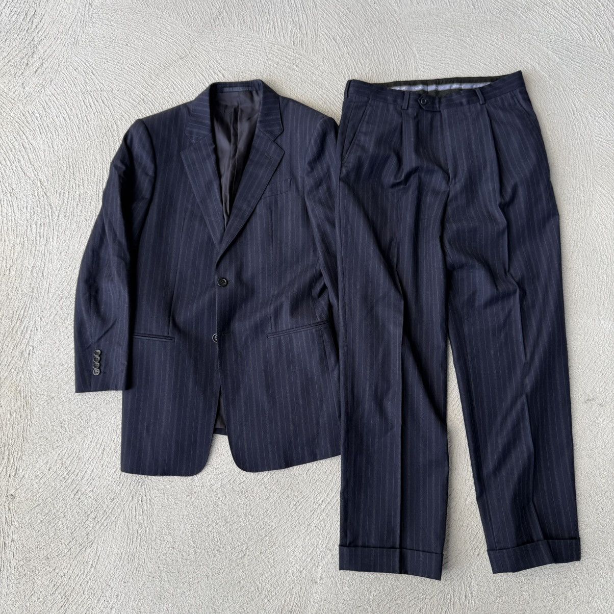 Vintage Armani Collezioni Navy Pinstripe Suit