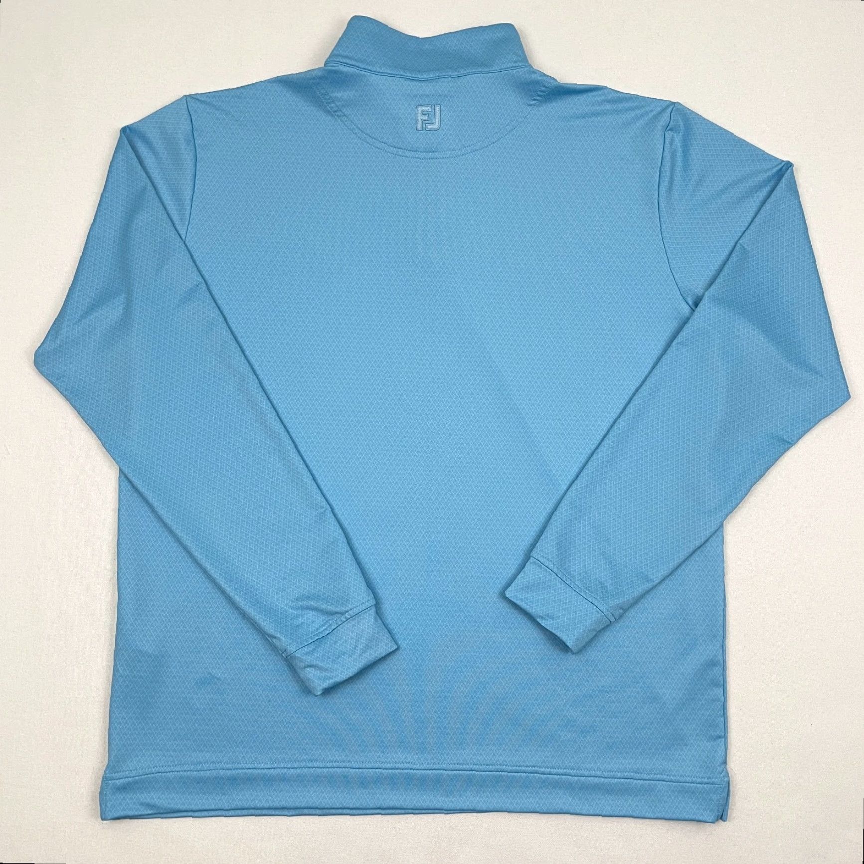 Footjoy FootJoy Pullover Mens L Blue Tonal Deco Diamond Performance Golf 1/4 Quarter Zip Shirt Jacket Mens Regular Blue Tonal Deco Diamond Short Sleeve? Size US L / EU 52-54 / 3 - 7 Thumbnail