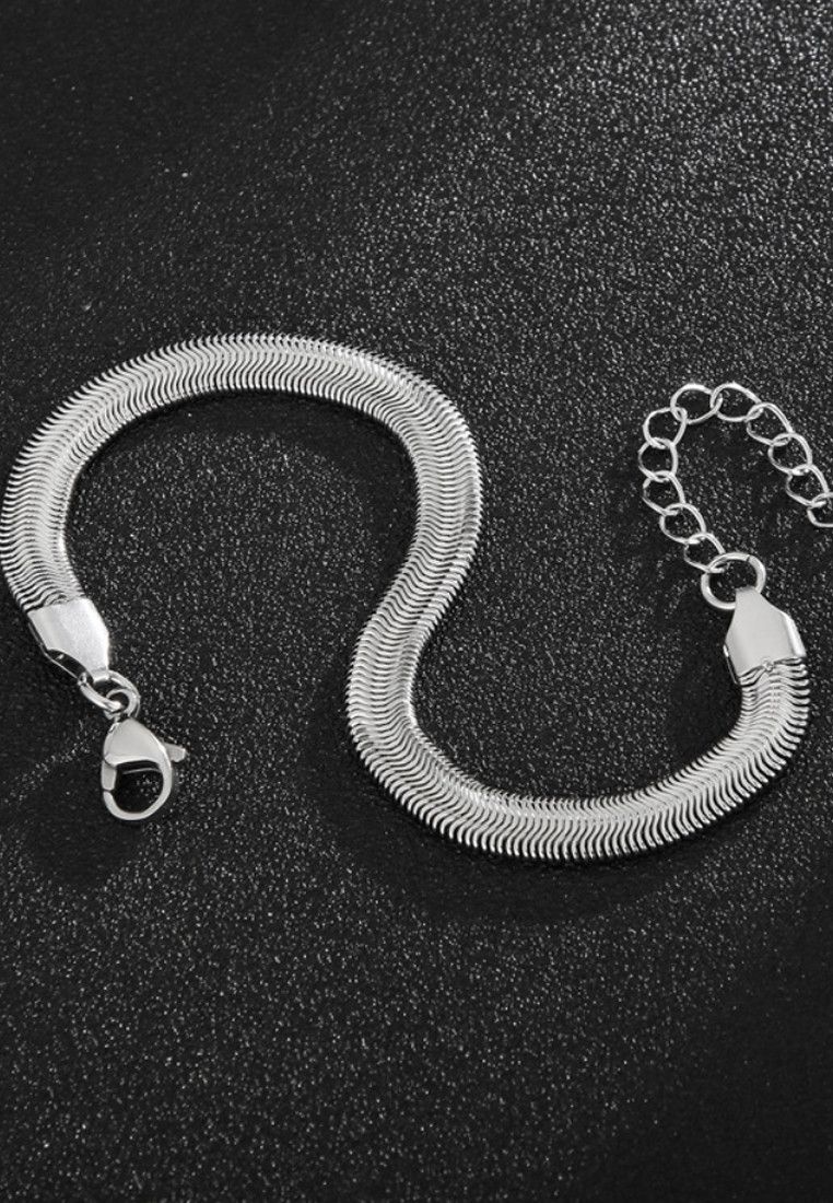 Other Silver Stainless Steel Snake 6mm Bracelet Size ONE SIZE - 2 Thumbnail
