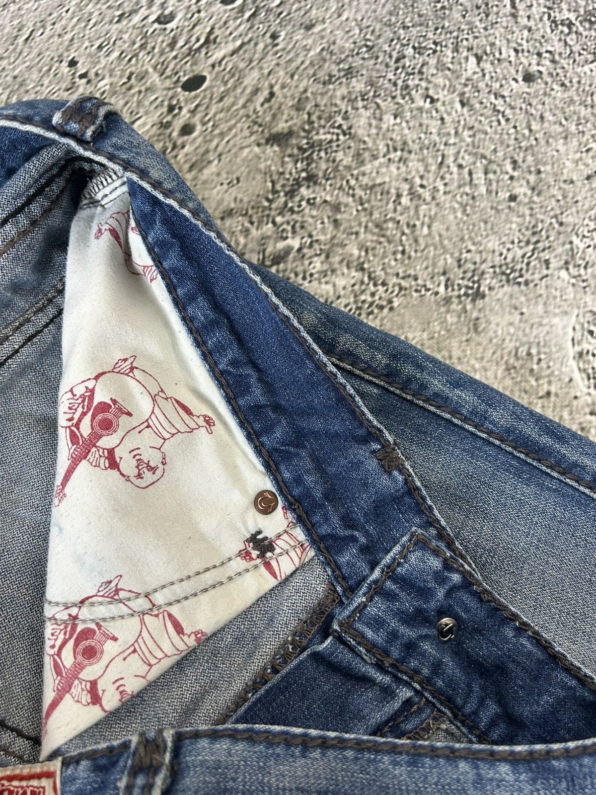 True Religion × Vintage True Religion vintage blue jeans Ricky thick stitching Y2K Size US 36 / EU 52 - 11 Thumbnail