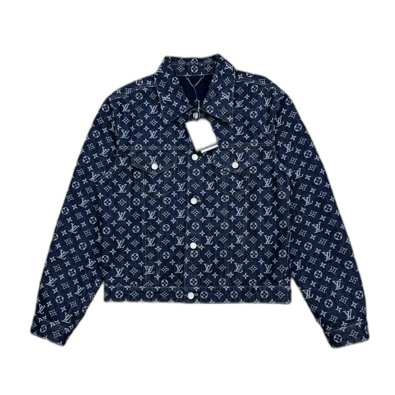 Louis Vuitton Louis Vuitton Denim Jacket with Monogram Pattern Size US L / EU 52-54 / 3 - 1 Thumbnail