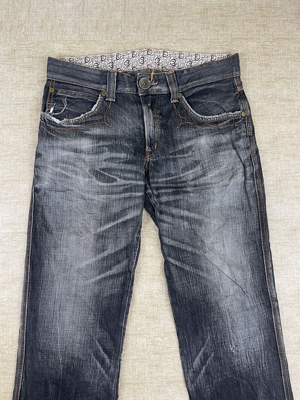 Edwin × If Six Was Nine × Vintage VINTAGE EDWIN 503 Flared Blue Trip Denim Pants Size US 32 / EU 48 - 5 Thumbnail