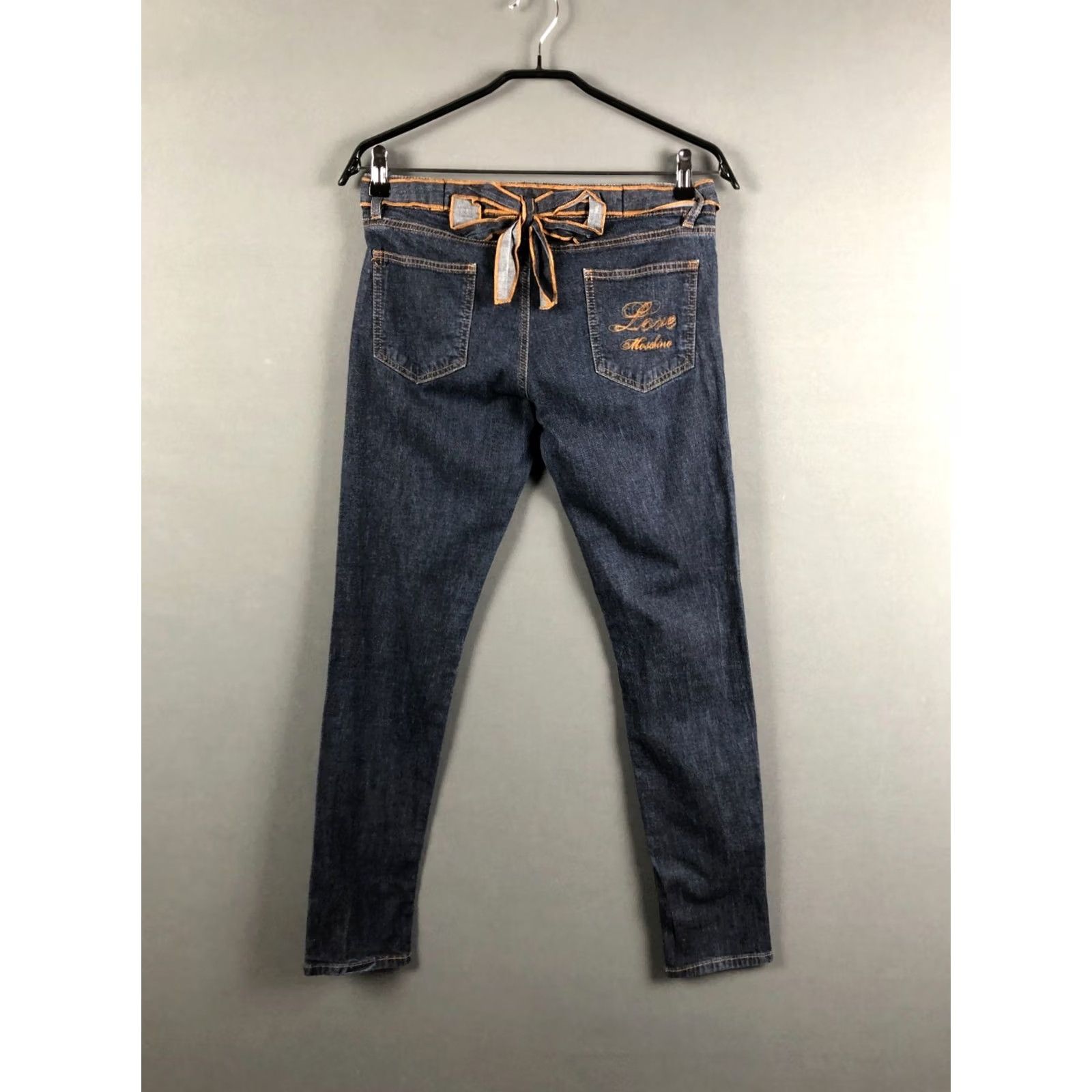 Moschino Love Moschino Jeans 29 Blue Denim Regular Tapered Cotton Elastane Size 29" - 2 Thumbnail