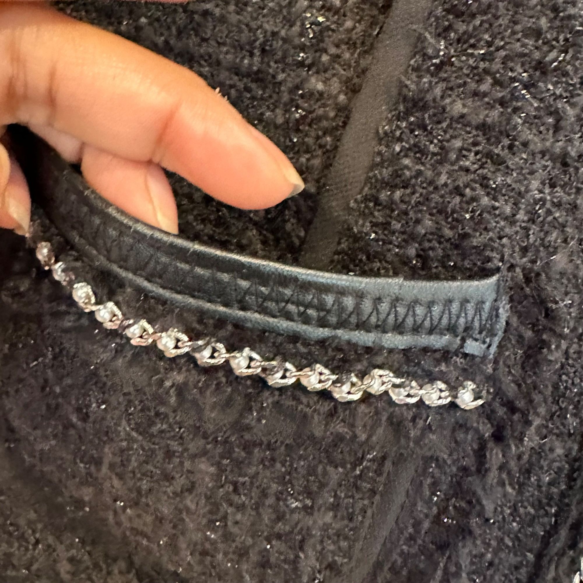 White House Black Market ✨White House Black Market Women's Black Tweed Jacket With Pe Size XS / US 0-2 / IT 36-38 - 5 Thumbnail