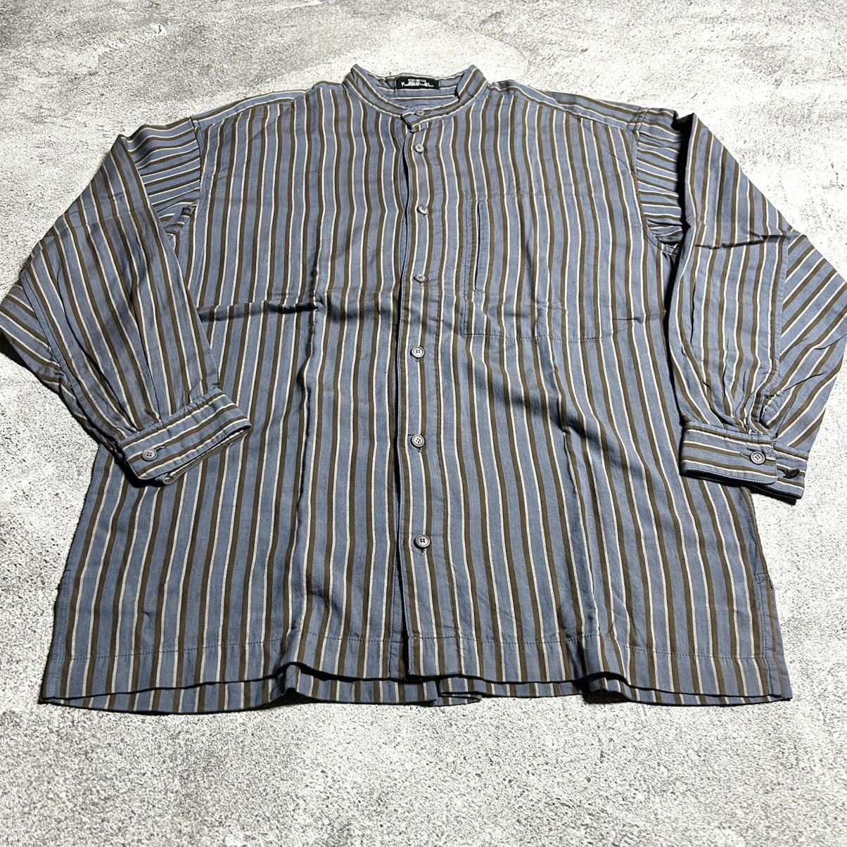 Issey Miyake 80s Issey Miyake Permanente Shangai Stripe Shirt Size US XL / EU 56 / 4 - 5 Thumbnail