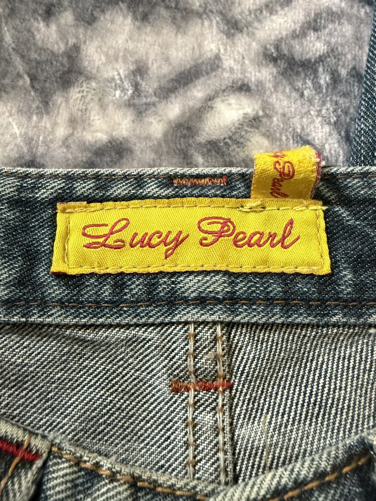 Hysteric Glamour Lucy Pearl Patch Work Leather Trimmed Shashiko Flared Jeans Size US 27 - 20 Thumbnail