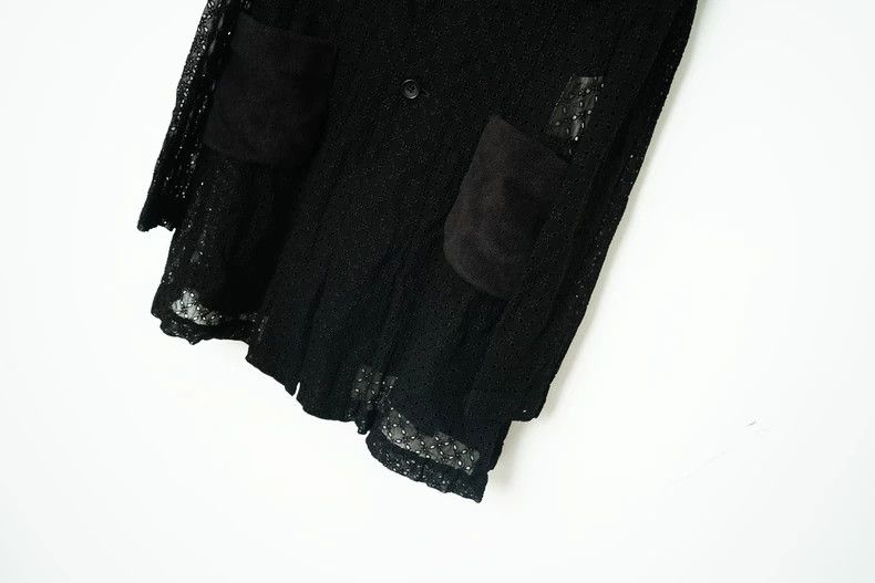 Comme des Garcons Comme des Garcons Rayon openwork embroidered jacket coat Size S / US 4 / IT 40 - 4 Thumbnail