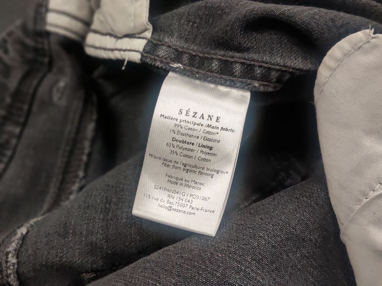 Sezane Sezane Paris Design Dark Gray Wide Leg Denim Jeans Size 26" / US 2 / IT 38 - 14 Thumbnail