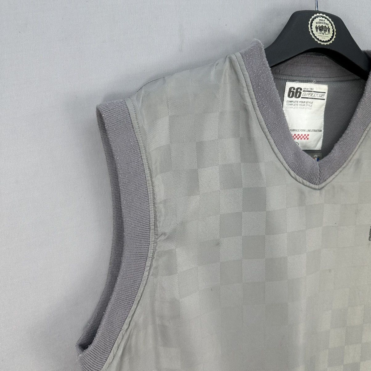 Vans Vintage Vans Grey Checkeboard Pullover V-Neck Vest Size US L / EU 52-54 / 3 - 2 Thumbnail