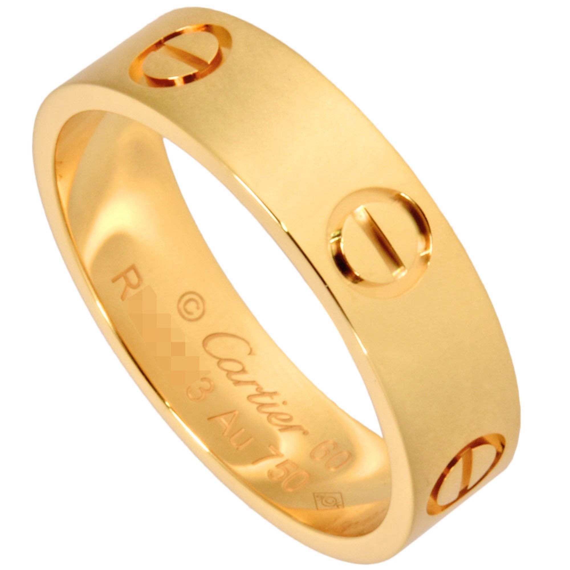 image of Cartier Love Love Ring 60 K18Yg Women's in Yellow