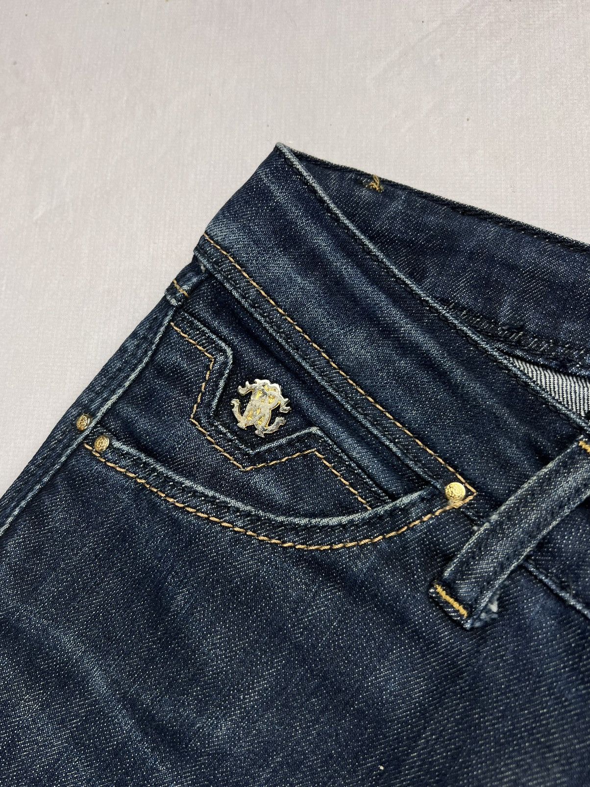 Japanese Brand × Roberto Cavalli × Vintage Avant Garde Classic Roberto Cavalli Denim Y2k Opium Retro Size 27" / US 4 / IT 40 - 8 Thumbnail