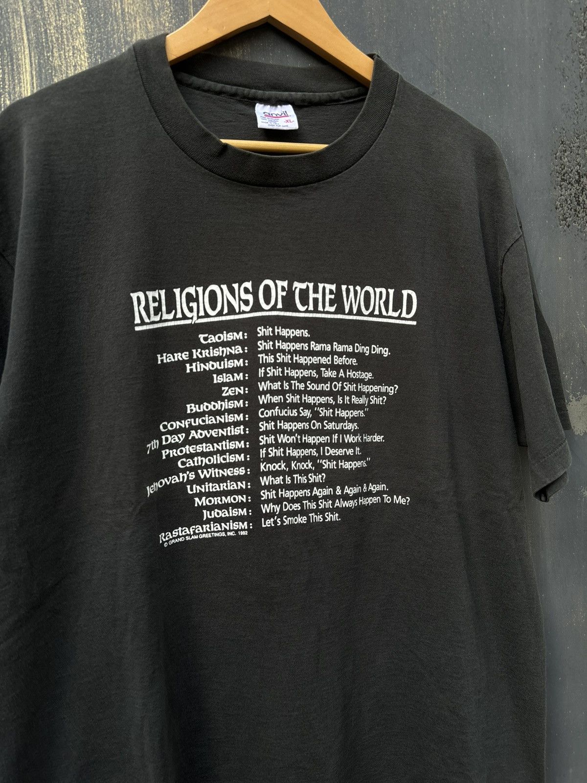 Vintage RARE! Vintage 90’s Religions Of The World Parody Tee Size US XL / EU 56 / 4 - 1 Thumbnail