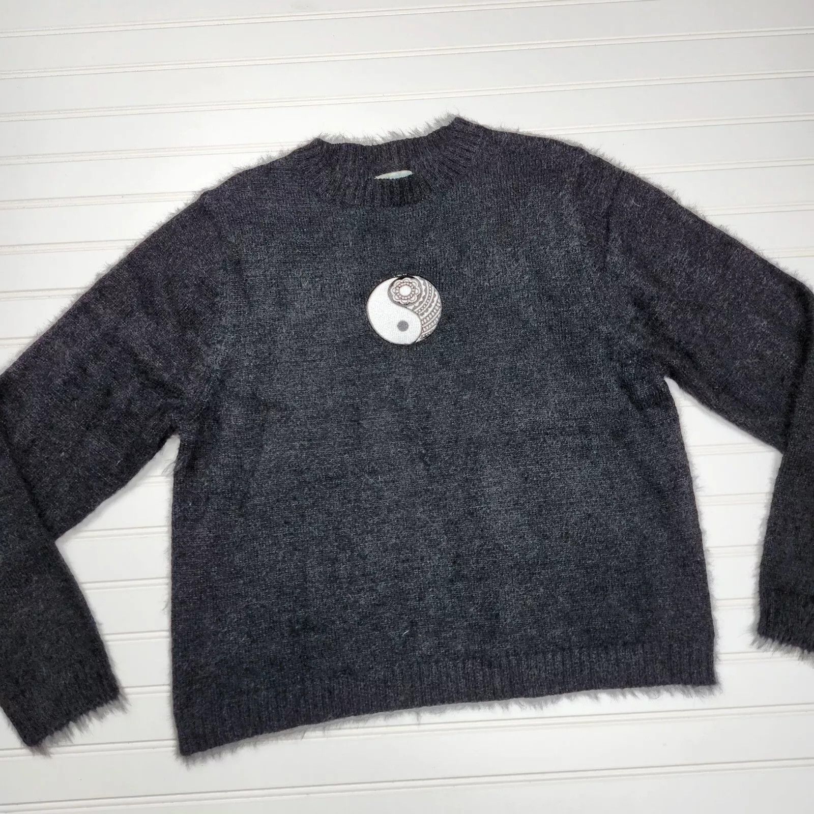 Vintage Earthbound Ying-Yang Sweater Size XXL / US 16-18 / IT 52-54 - 1 Thumbnail