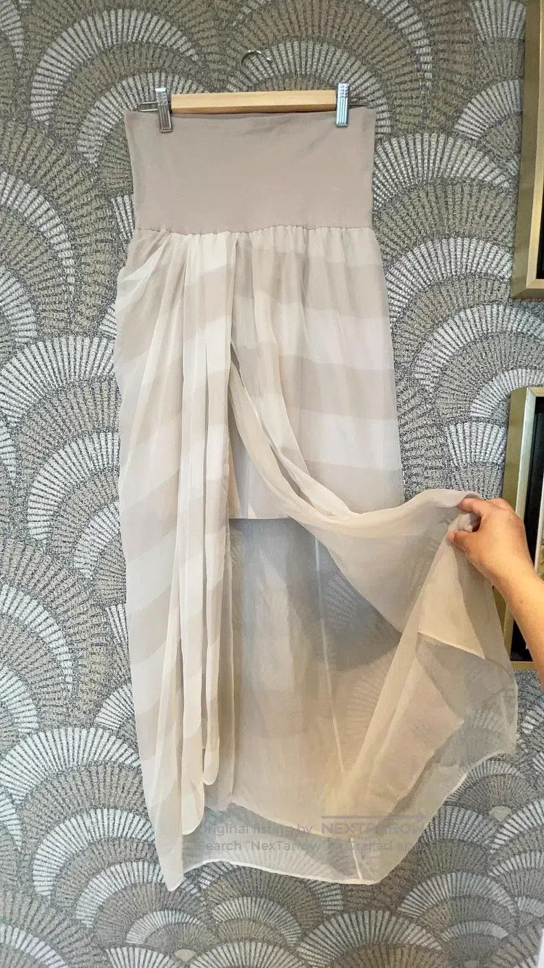 Other Brunello Cucinelli Real Silk Stripe Long Skirt Size 27" / US 4 / IT 40 - 3 Thumbnail
