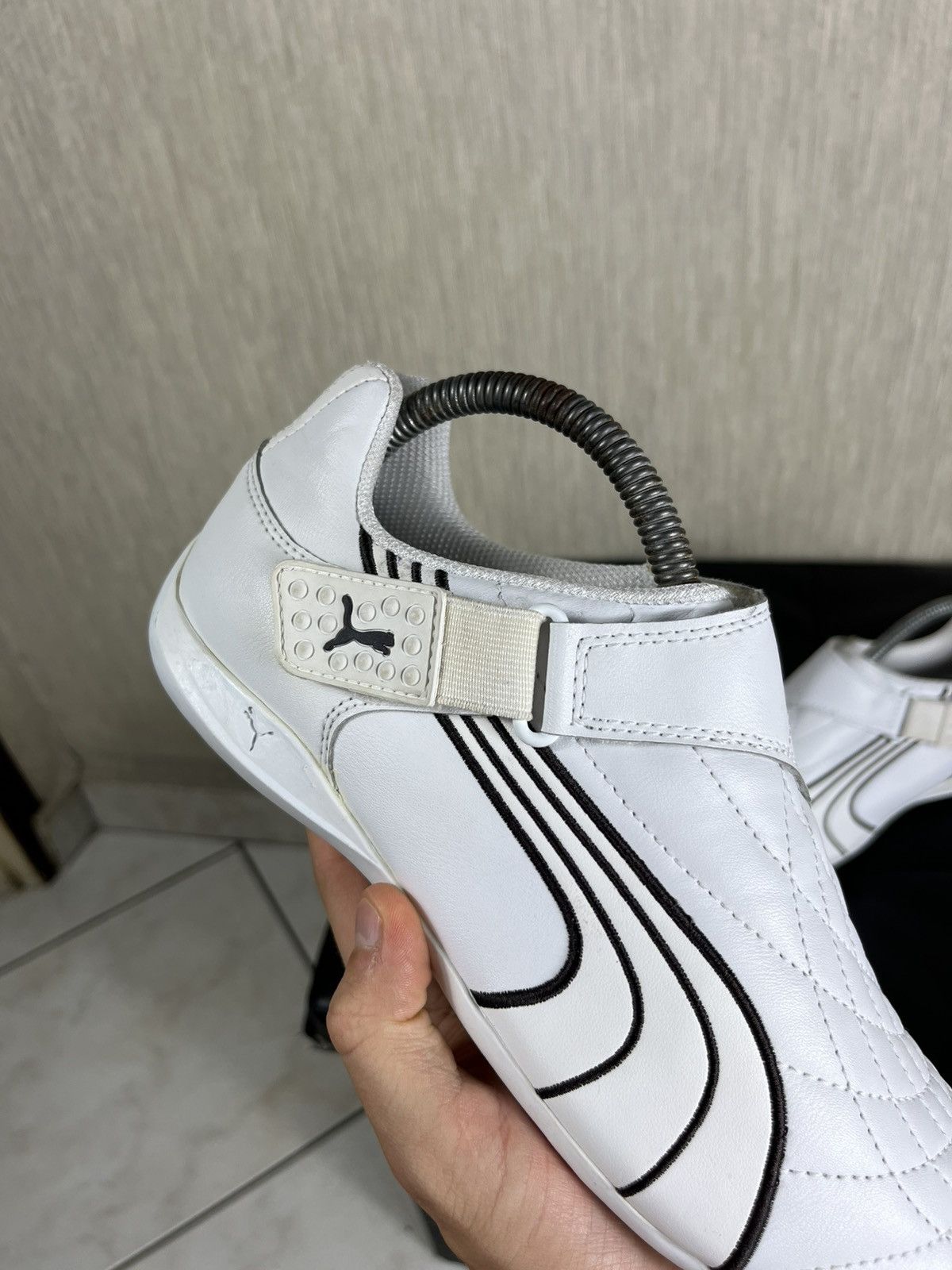 Puma × Vintage Vintage Puma y2k velcro shoes leather sneakers speed cat low Size US 7 / EU 40 - 5 Thumbnail