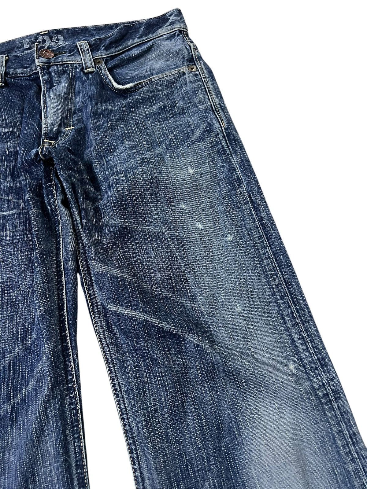 Edwin × If Six Was Nine × Le Grande Bleu (L.G.B.) 💥FLARE💥VINTAGE EDWIN 503 BLUE TRIP DISTRESS FADED JEANS Size US 34 / EU 50 - 6 Thumbnail