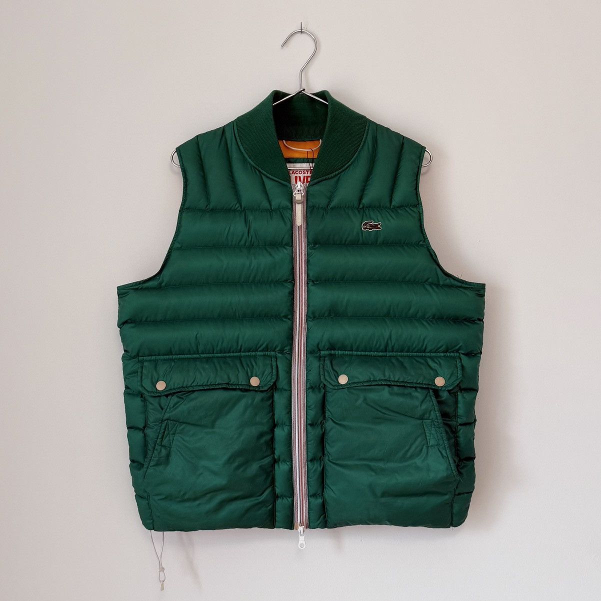 Lacoste Lacoste Live Quilted Down Fill Zip Puffer Vest Gilet Green Size US L / EU 52-54 / 3 - 2 Thumbnail