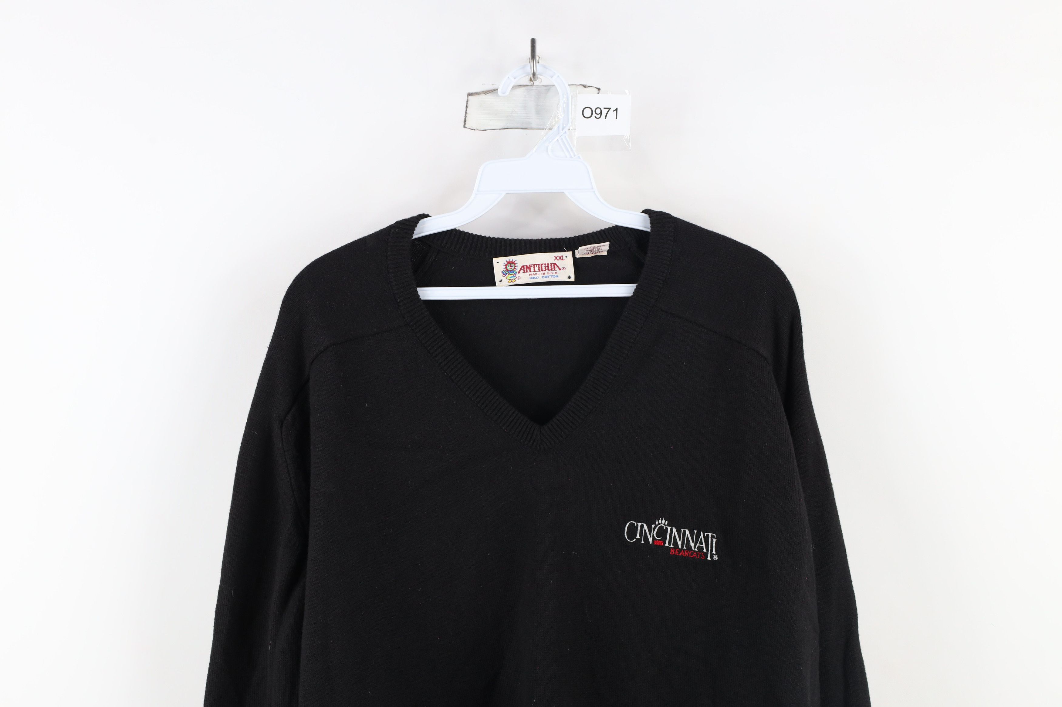 Vintage Vintage 90s University of Cincinnati Knit Sweater Black USA Size US XXL / EU 58 / 5 - 2 Thumbnail
