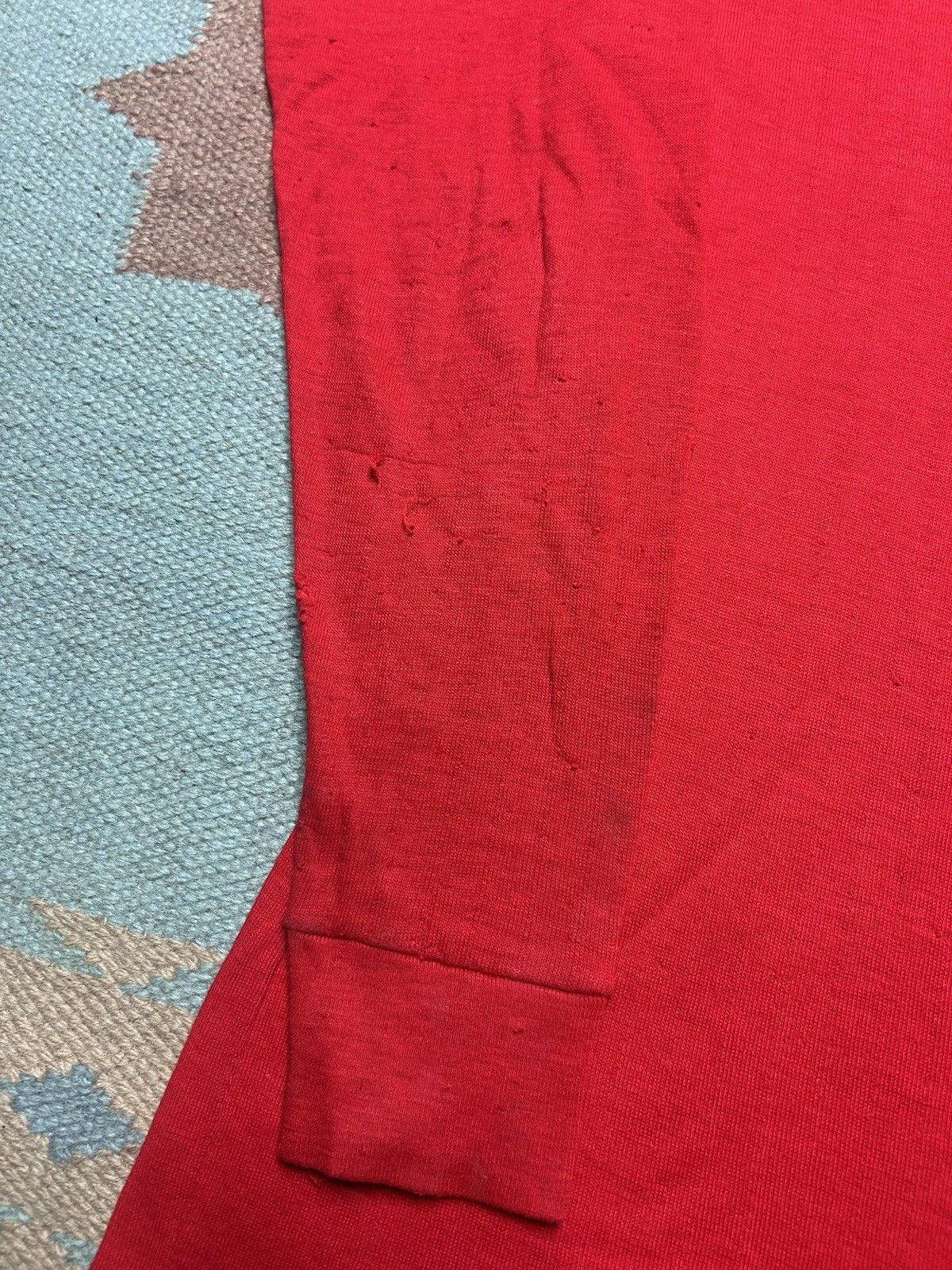 Vintage Vintage 80s henley t shirt thermal 2 layer distressed large Size US L / EU 52-54 / 3 - 3 Thumbnail
