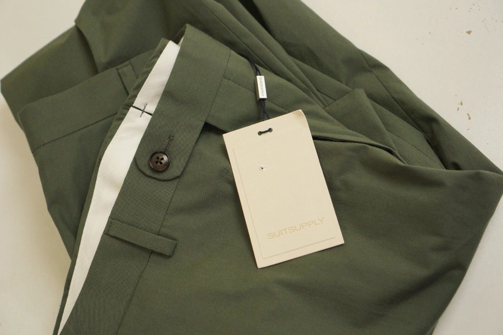 Suitsupply Men Suitsupply Soho Green Pants Stretch Cotton US46 W38 L36 Size 46R - 5 Thumbnail