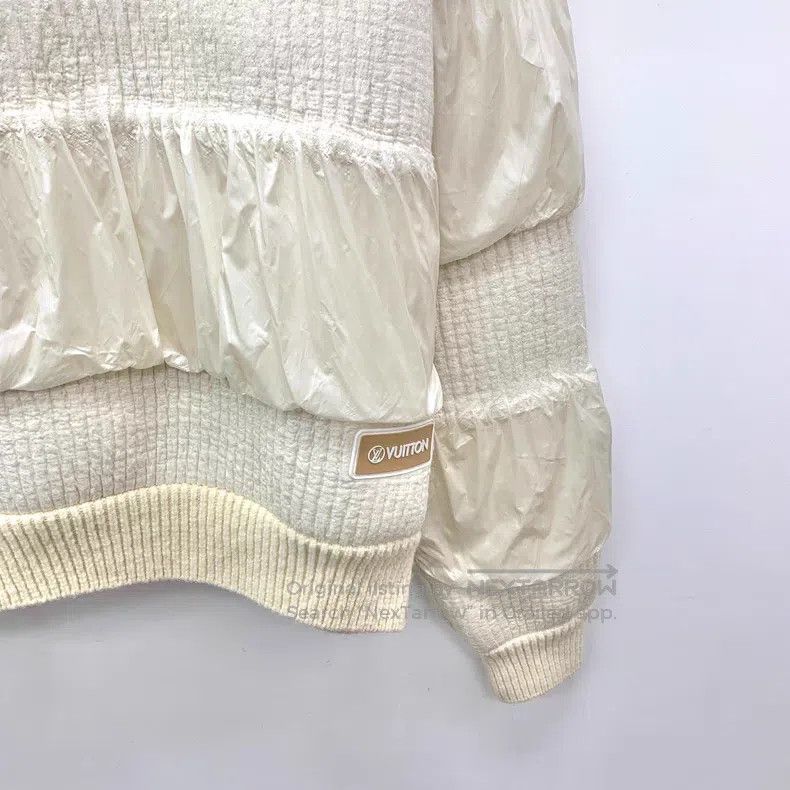 Louis Vuitton Louis Vuitton Off White Nylon Interlaced Wool Crew Neck Lo Size US XS / EU 42 / 0 - 4 Thumbnail