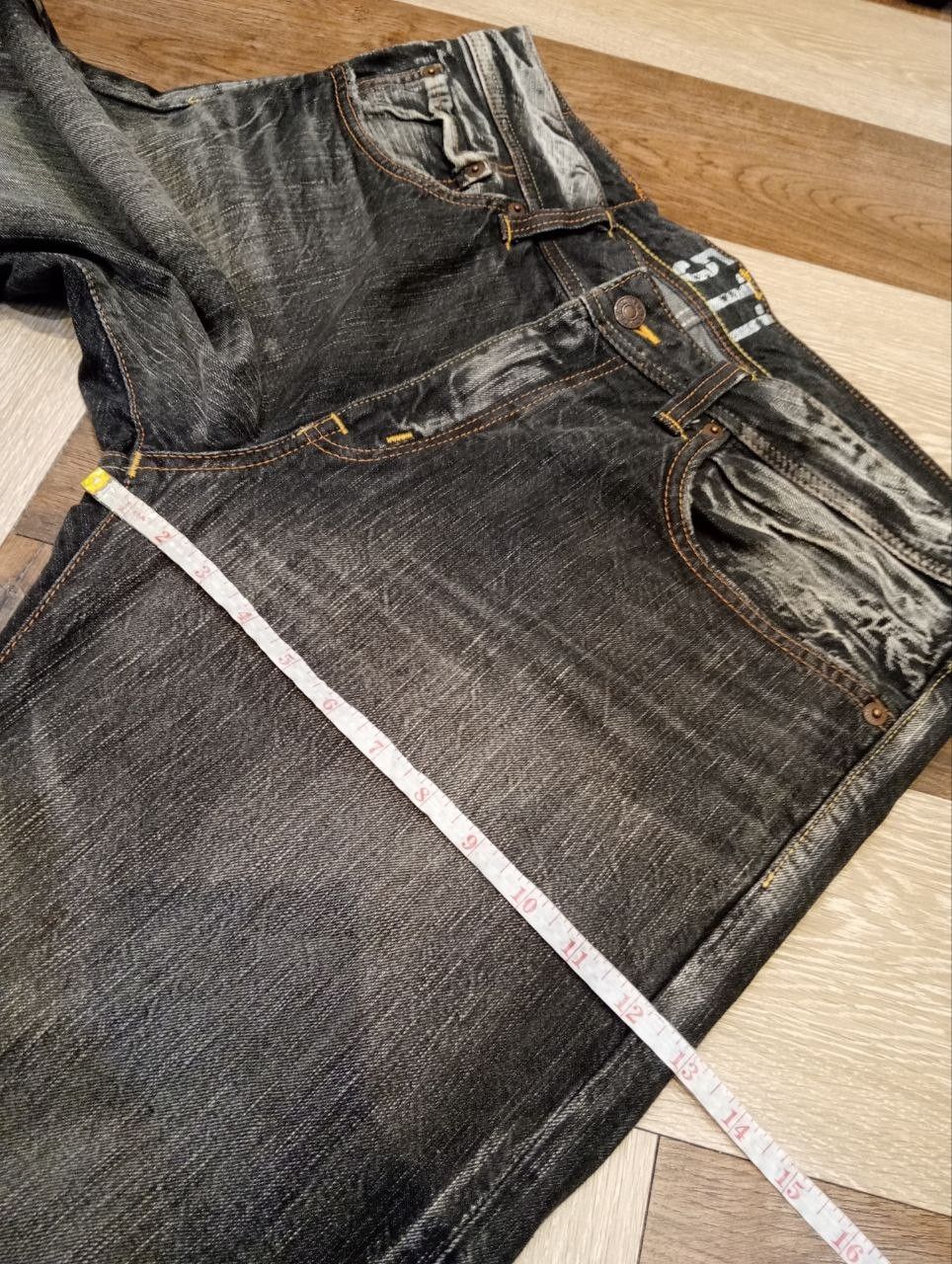 Edwin EDWIN BLACK WASHED DENIM FLARED PANTS Size US 34 / EU 50 - 20 Thumbnail