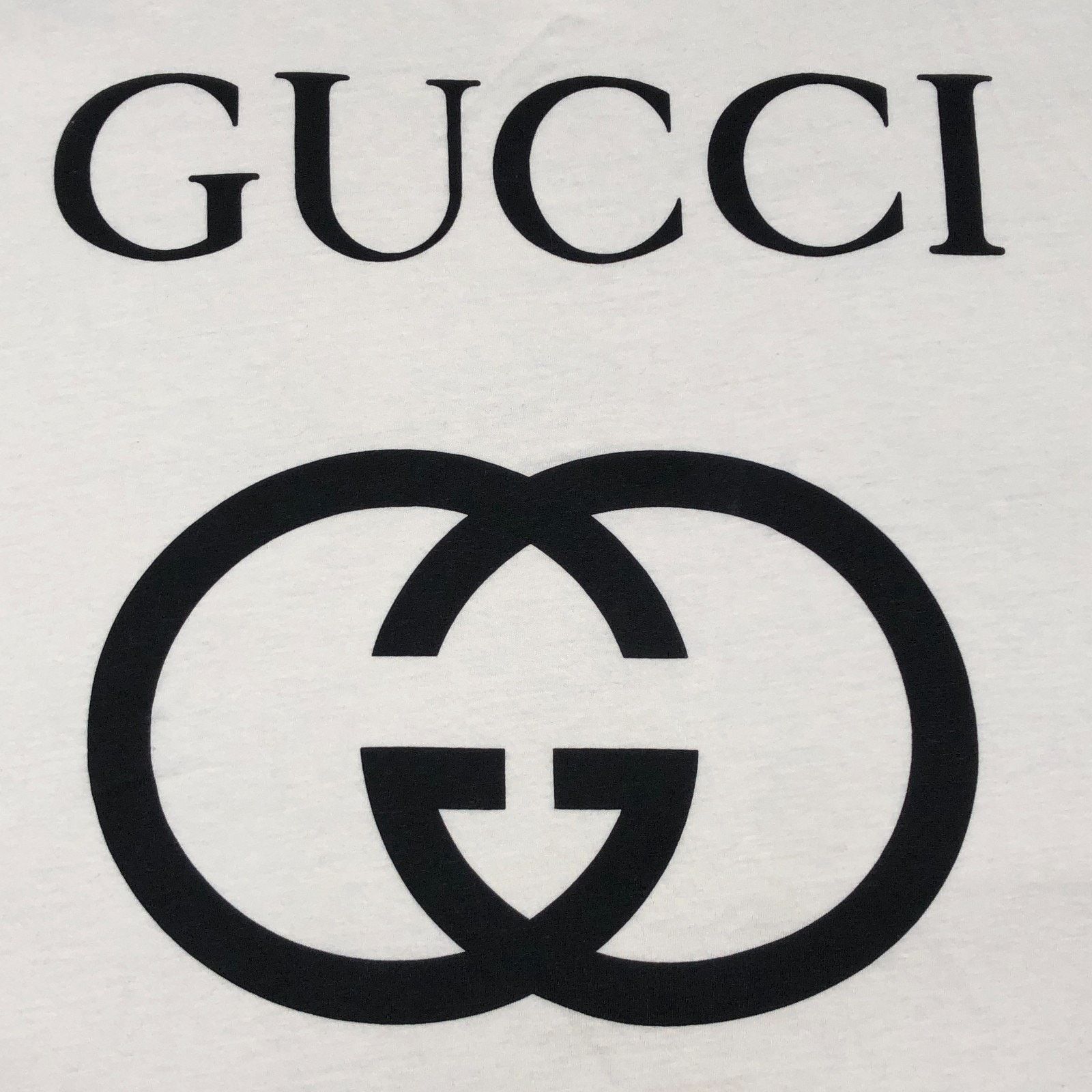 Gucci Gucci Interlocking GG Big Logo Cream Tee T Shirt Medium M Size US M / EU 48-50 / 2 - 2 Thumbnail