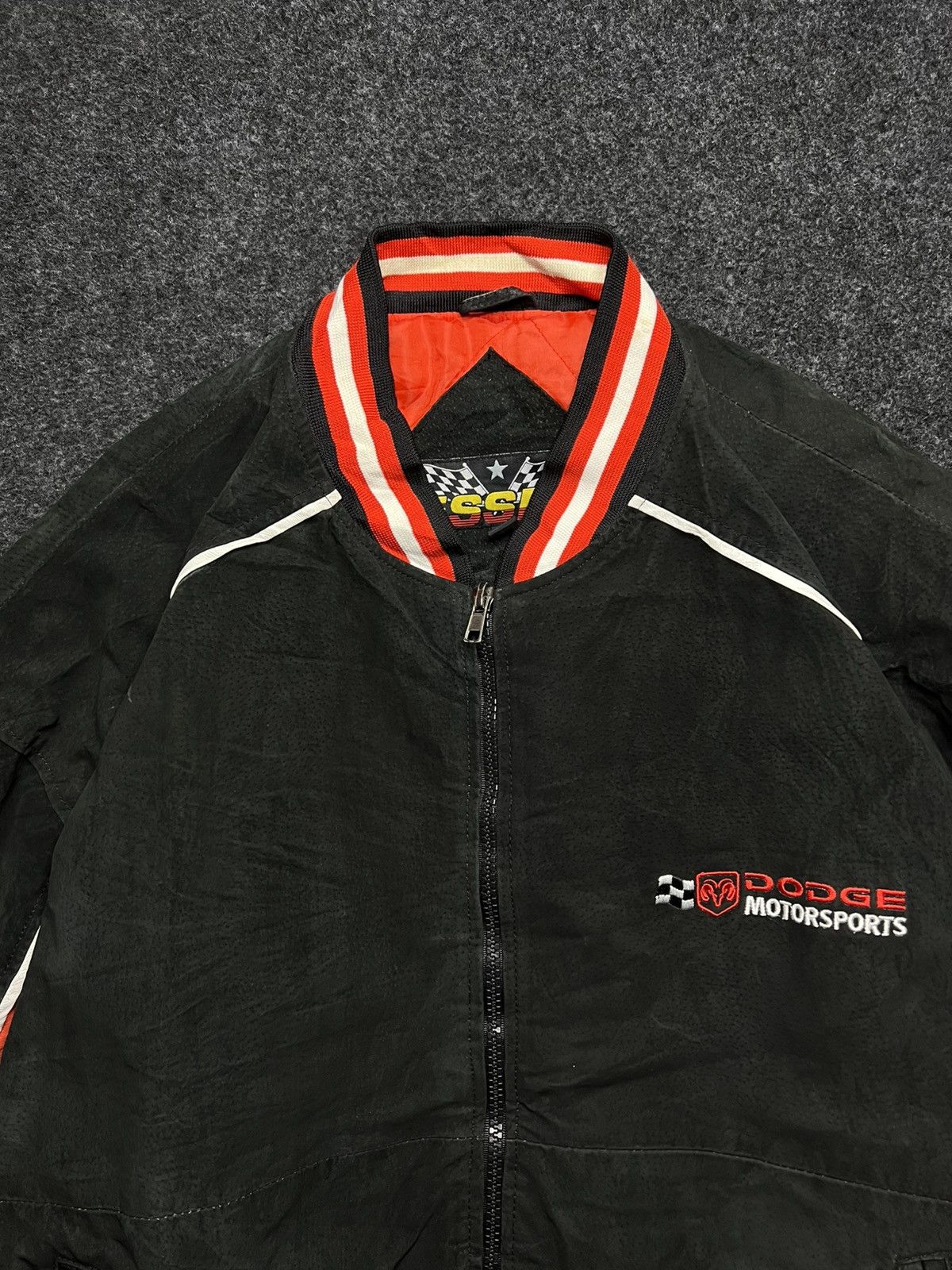 Other VTG NASCAR Essex Dodge Motorsports Real Suede Leather Jacket Size US XL / EU 56 / 4 - 3 Thumbnail